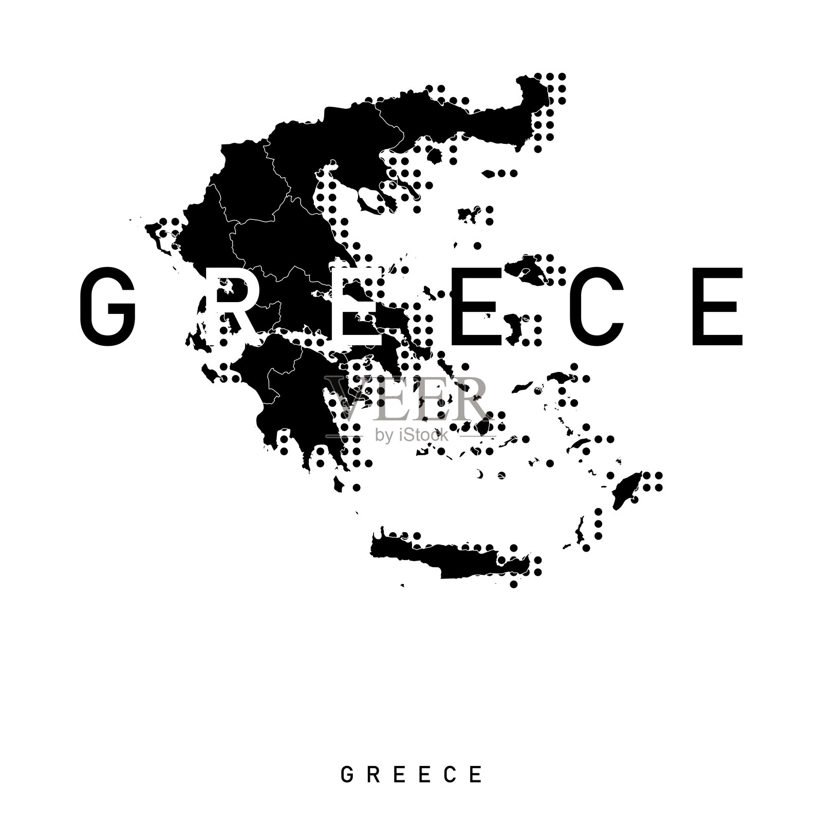 希腊地图插图矢量图插画图片素材