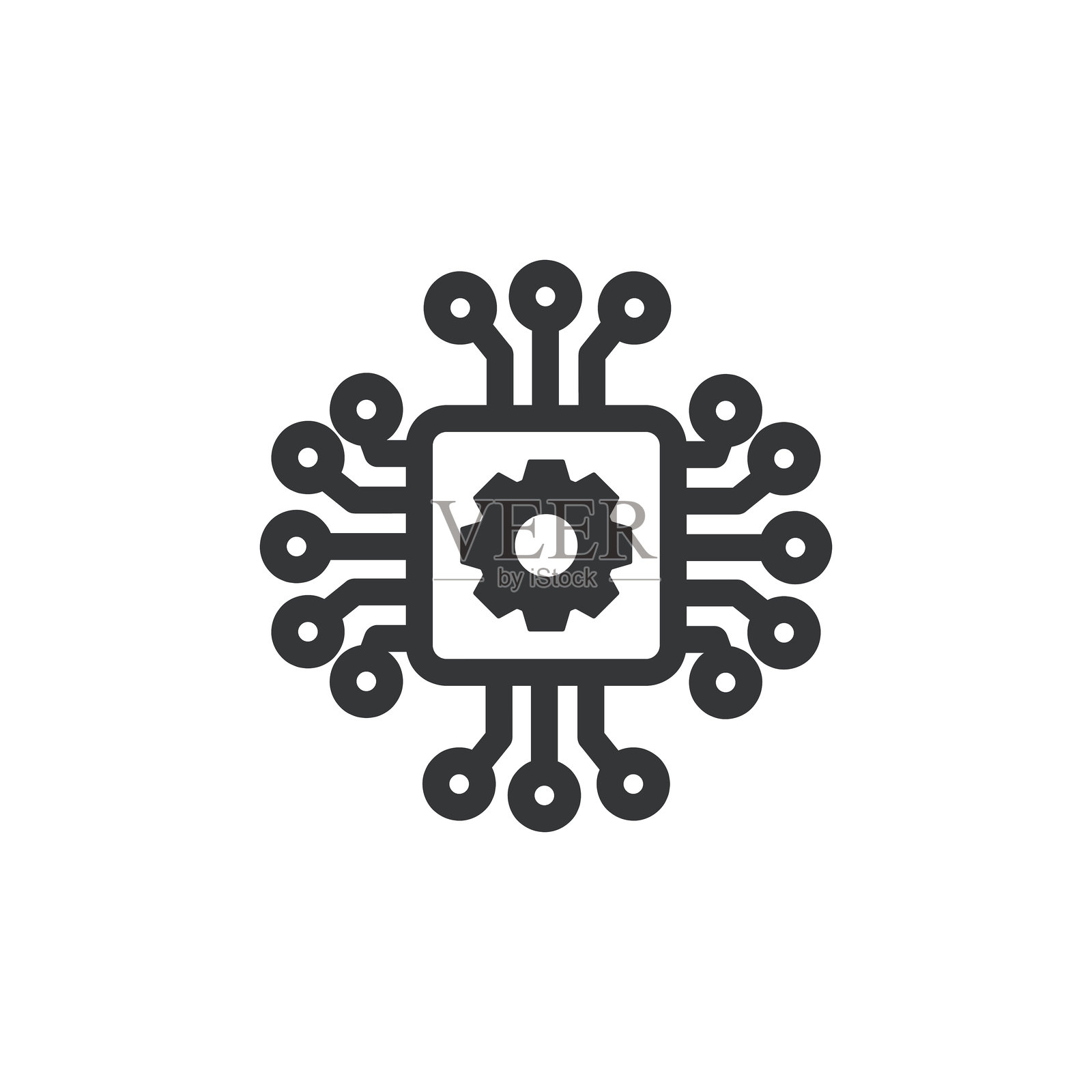 硬件图标实心图标。可以应用于任何地方，简单、像素完美且现代风格。插画图片素材