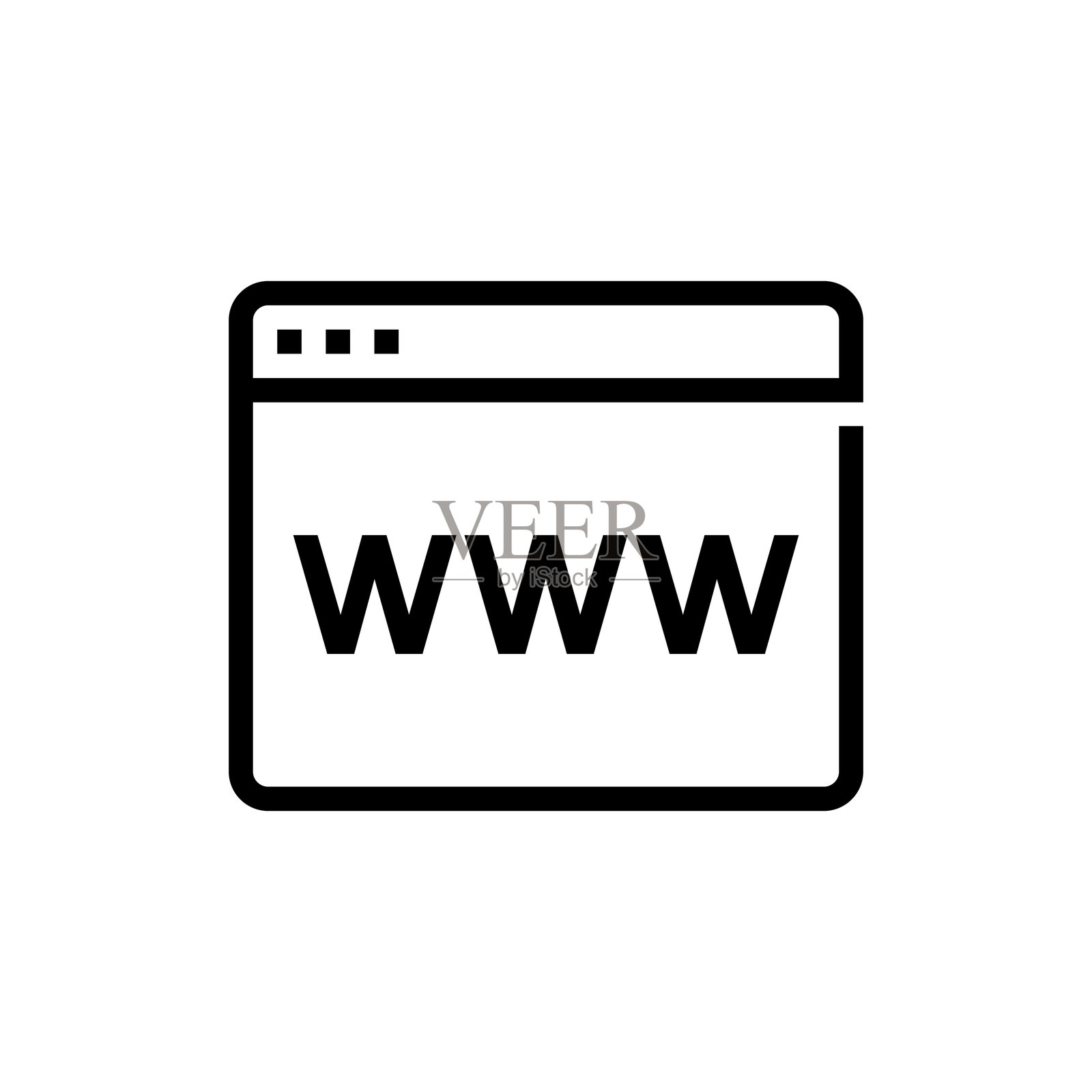 网页线条图标。网站、搜索、互联网。插画图片素材