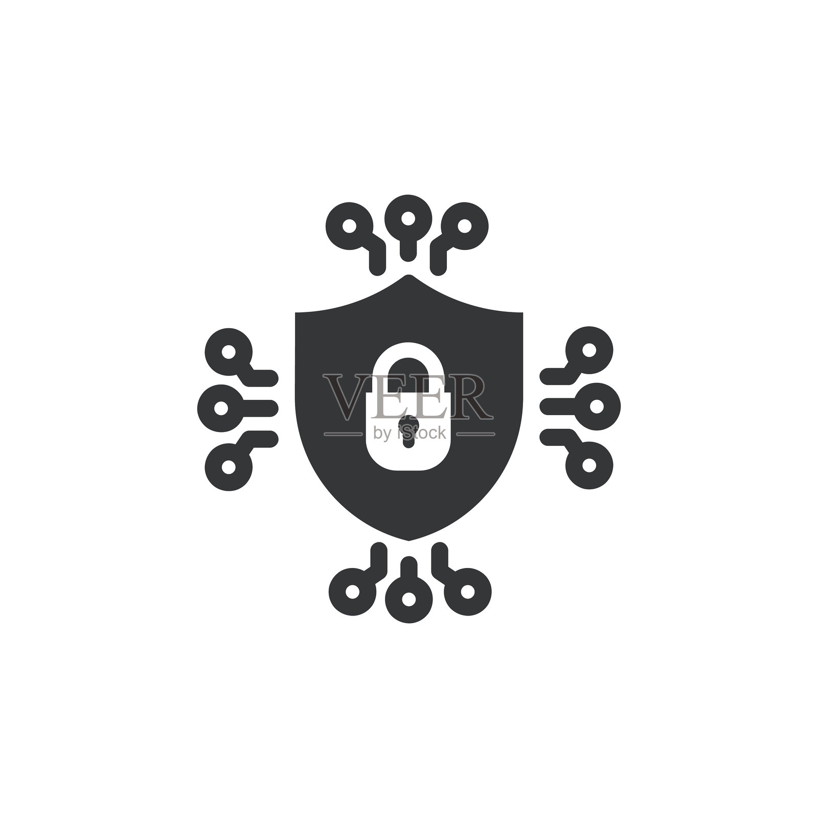 网络安全图标，简洁、像素完美且现代风格，适用于任何场合。插画图片素材