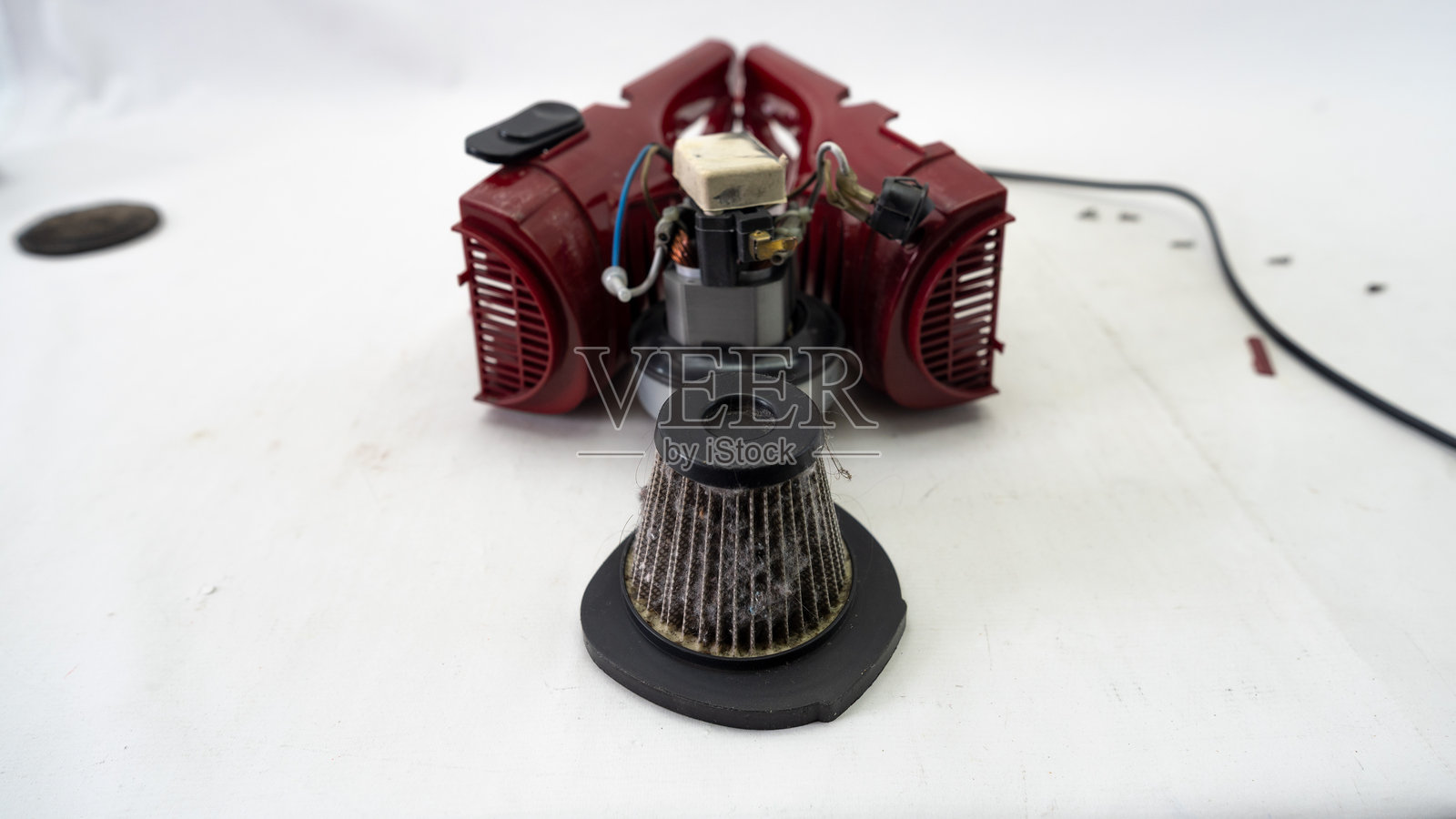 组装和拆卸的吸尘器照片摄影图片