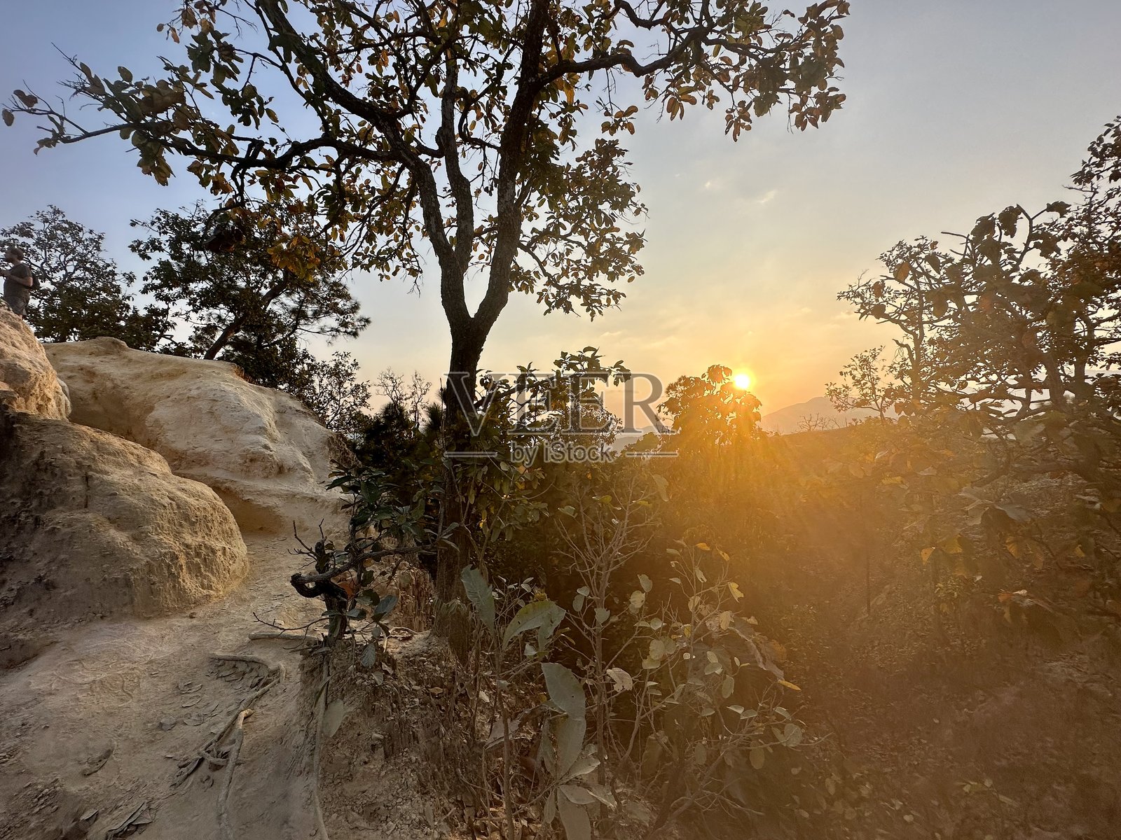 泰国派的峡谷日落照片摄影图片