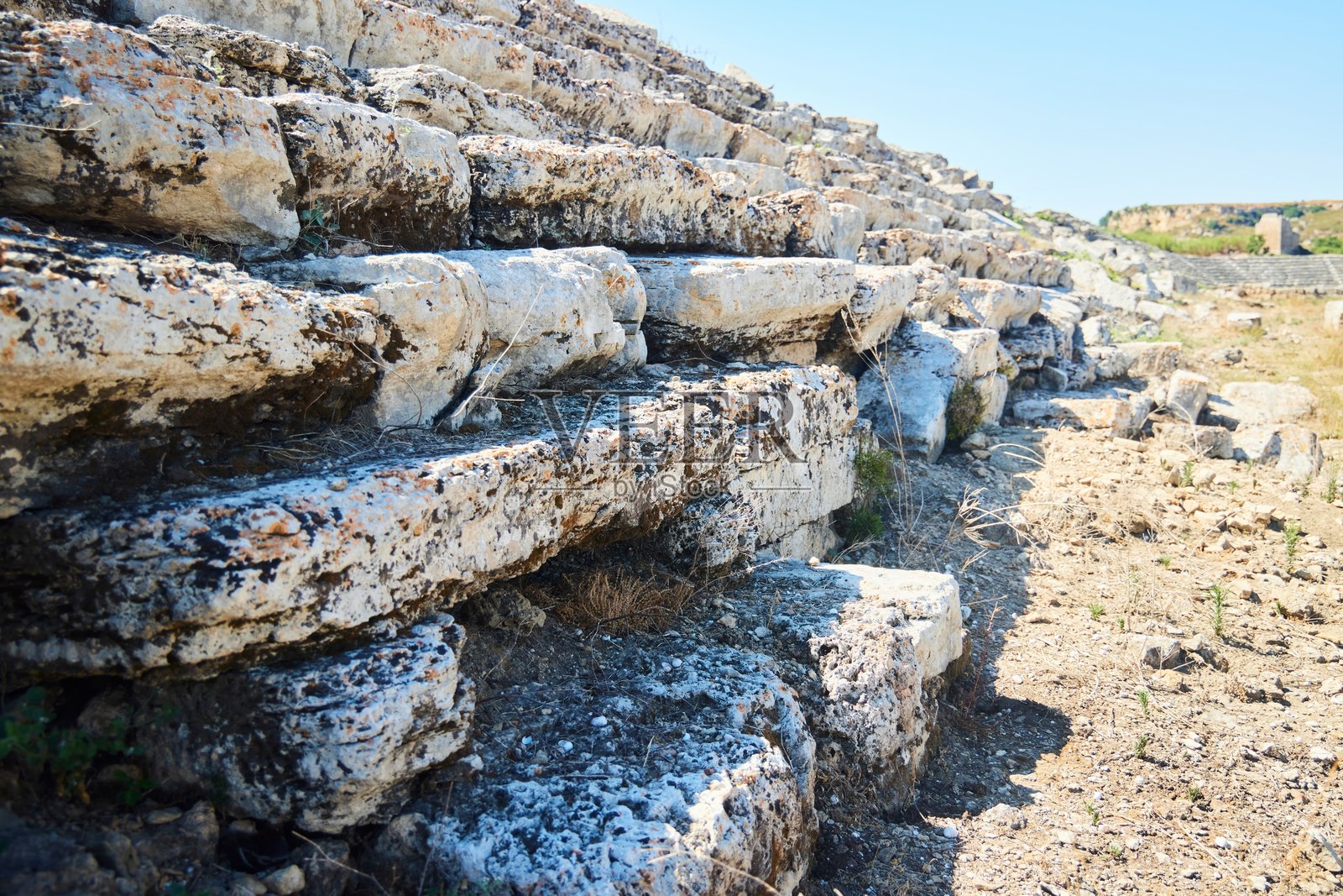 古希腊城市佩尔加的遗址。土耳其安塔利亚照片摄影图片