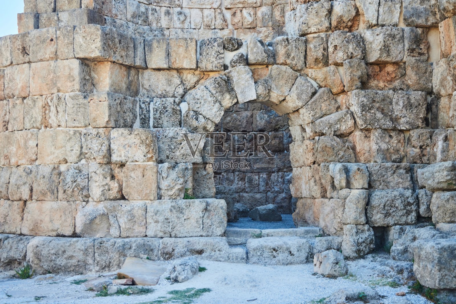 古希腊城市佩尔加的遗址。土耳其安塔利亚照片摄影图片