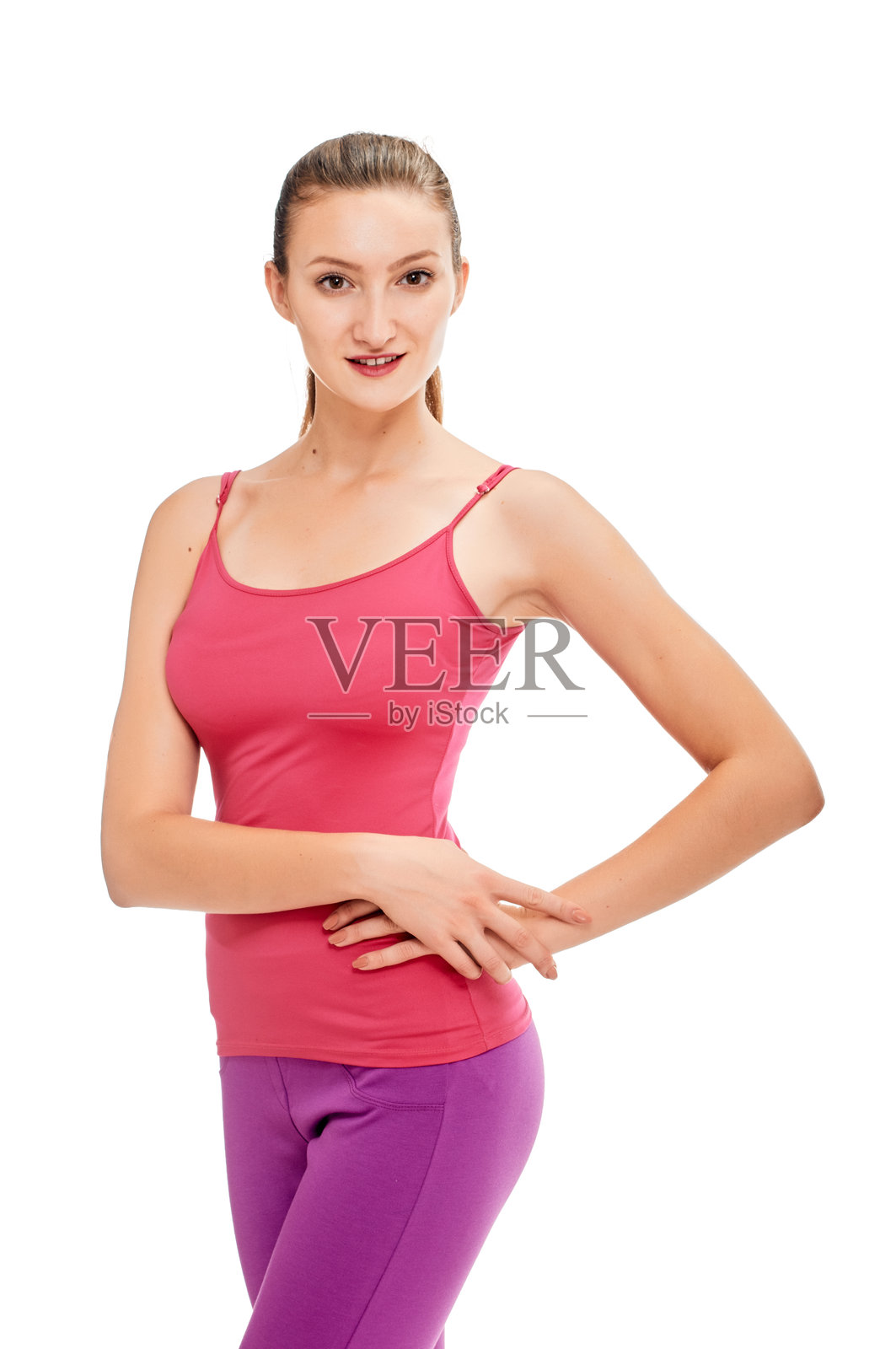 迷人的健身女性肖像照片摄影图片