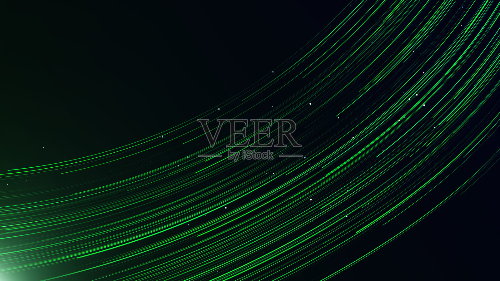 4K数字化网络空间，带有粒子和数字数据网络连接。高速连接和数据分析技术的数字抽象背景概念。无缝循环。照片摄影图片