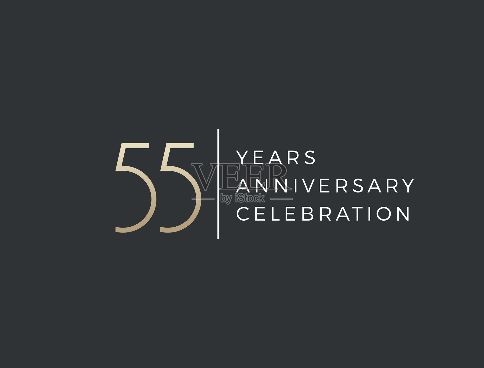 五十五周年庆典活动。55周年纪念标志。插画图片素材