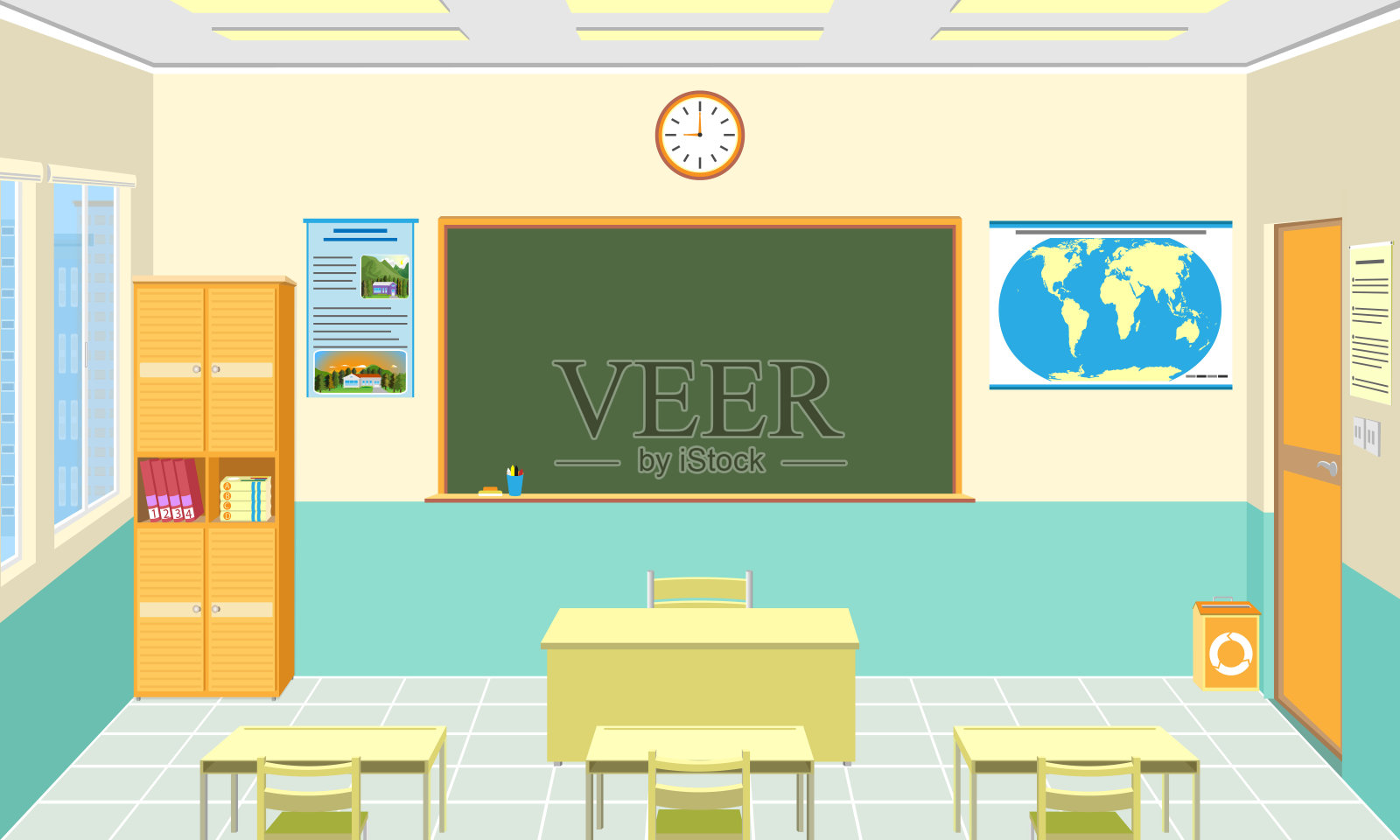 教室插画图片素材
