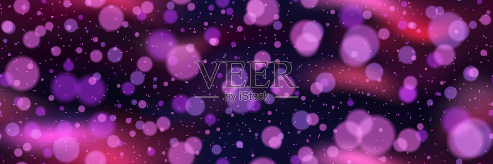 模糊的抽象赛博朋克霓虹颗粒背景，带有叠加的散景效果插画图片素材