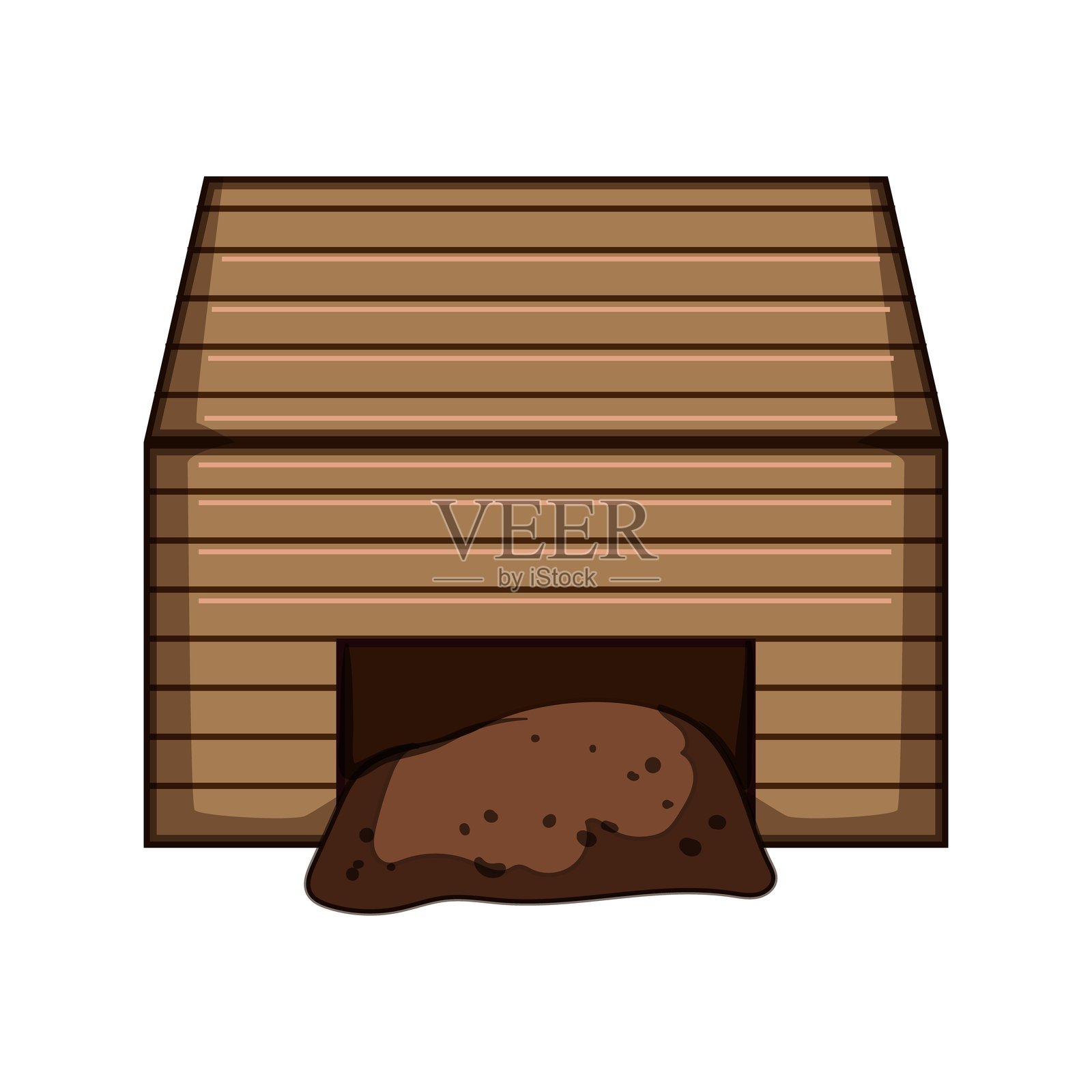 可持续发展堆肥箱卡通矢量插图插画图片素材