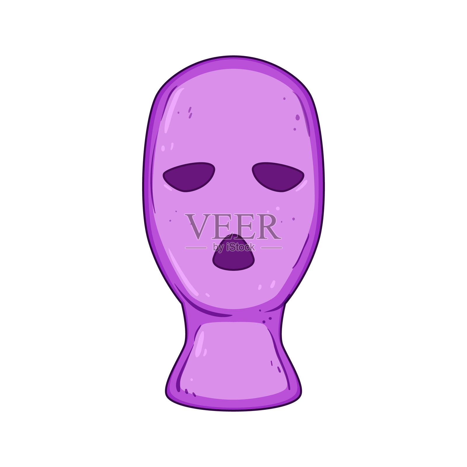 保护滑雪面具卡通矢量插图插画图片素材