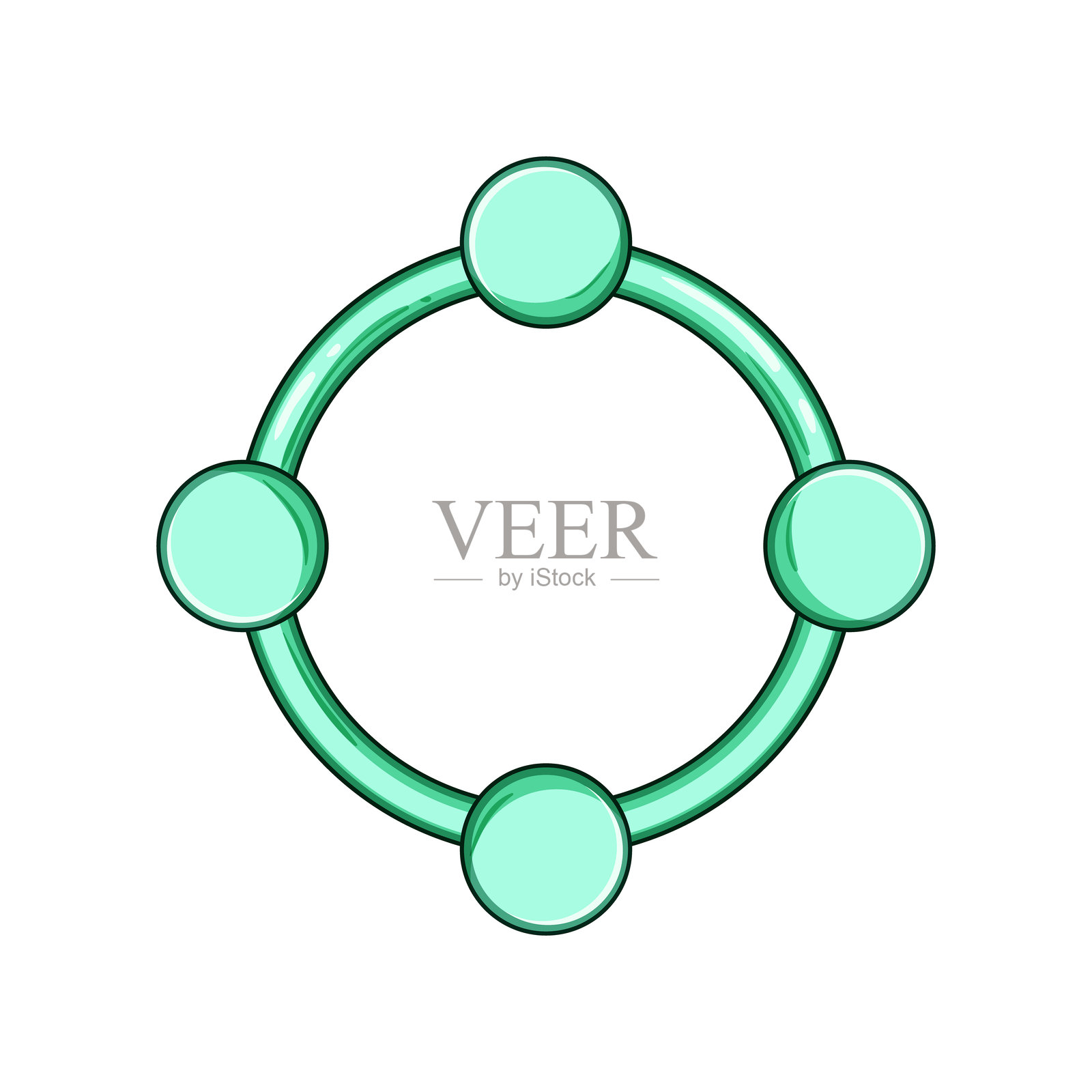 橡胶牙胶环卡通矢量插图插画图片素材