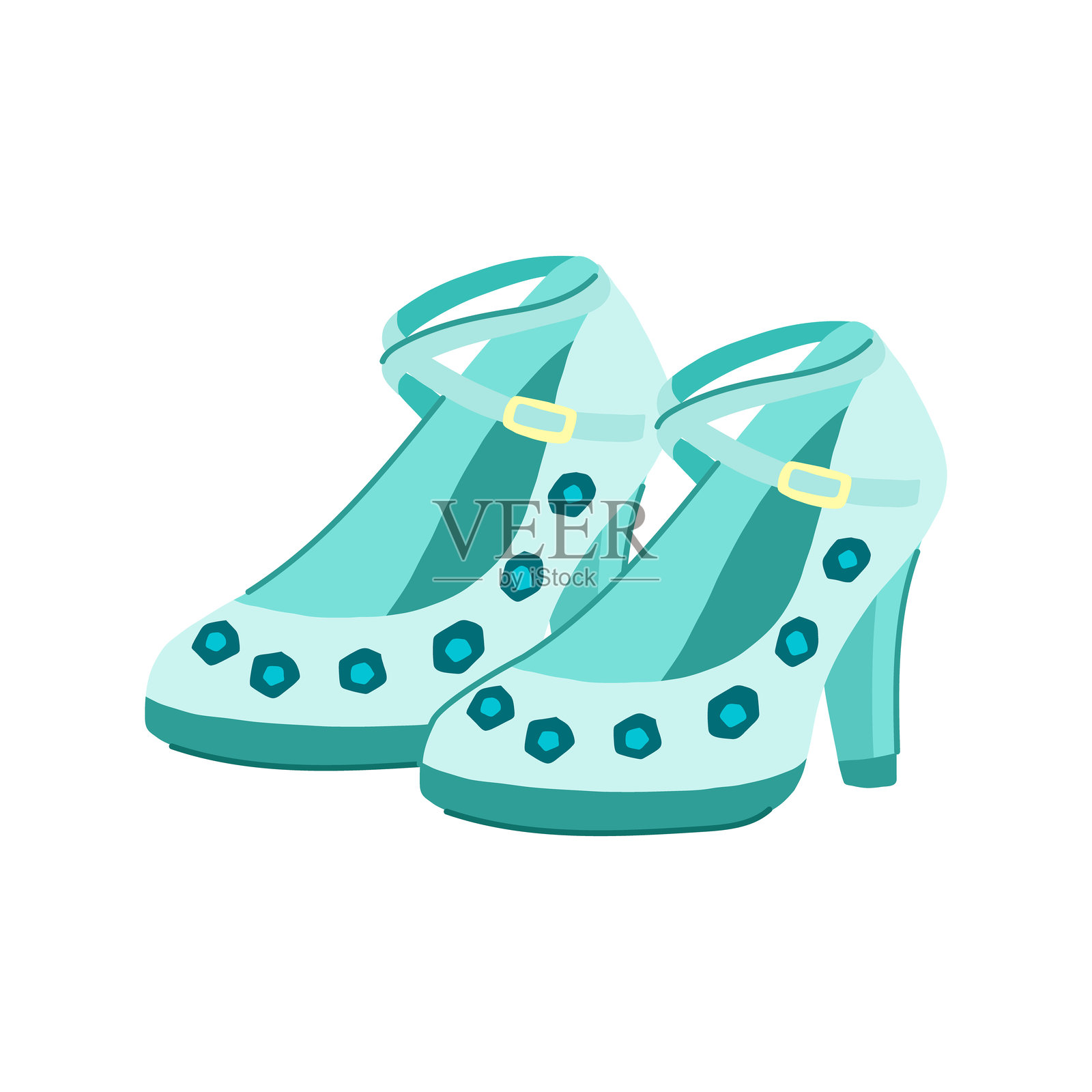 舒适的婚礼鞋卡通矢量插图插画图片素材
