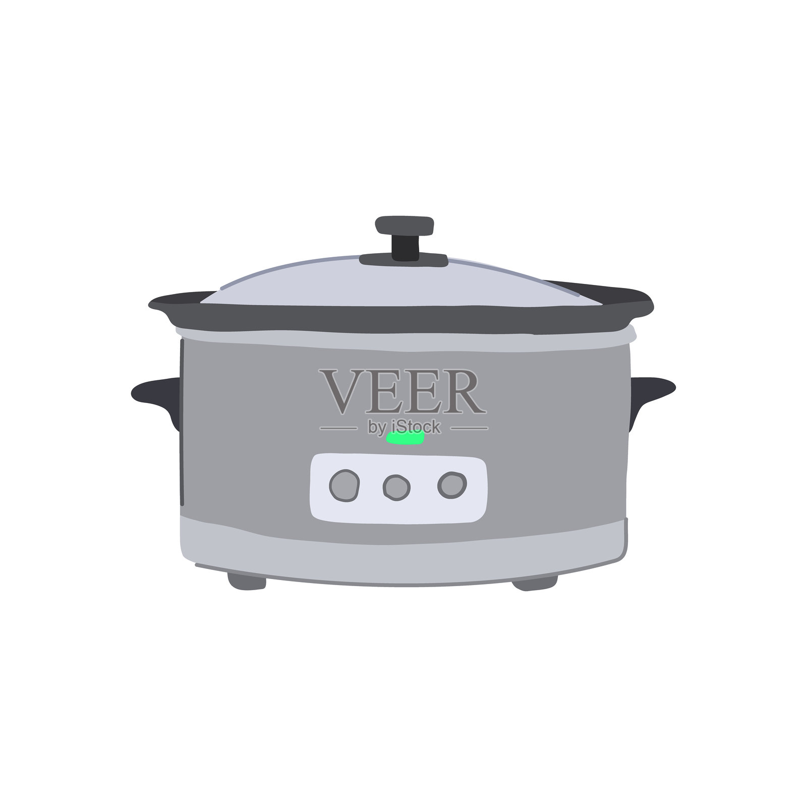 辣椒慢炖锅卡通矢量插图插画图片素材