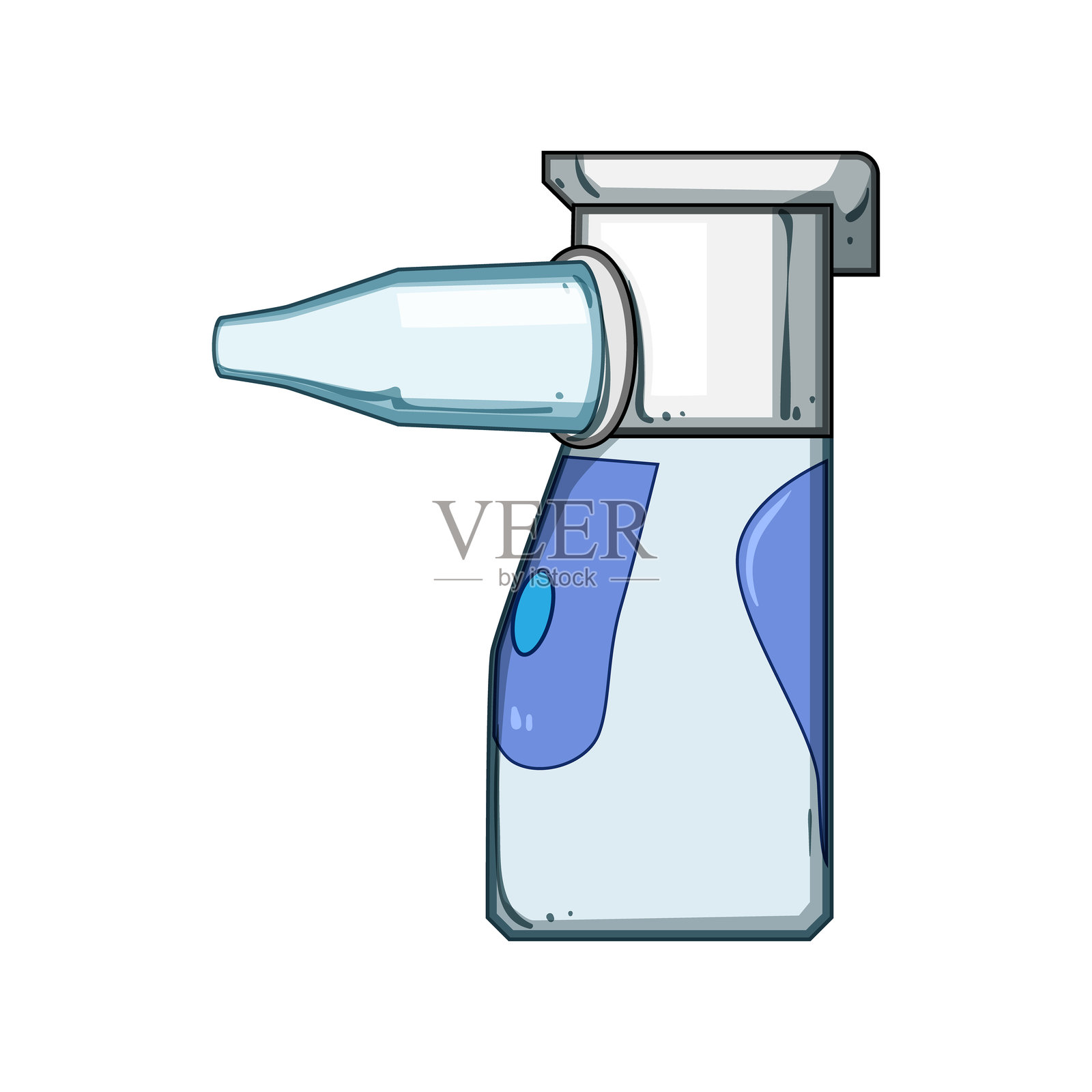 便携式吸入器卡通矢量插图插画图片素材