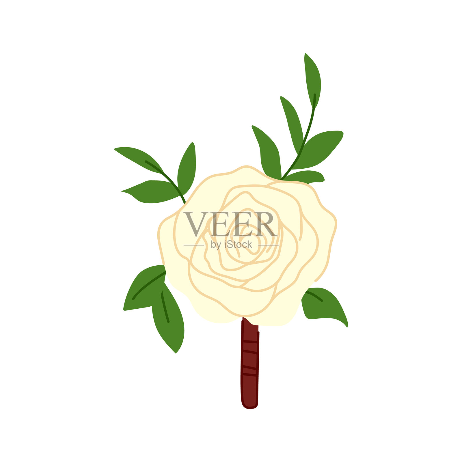 活动胸花卡通矢量插图插画图片素材