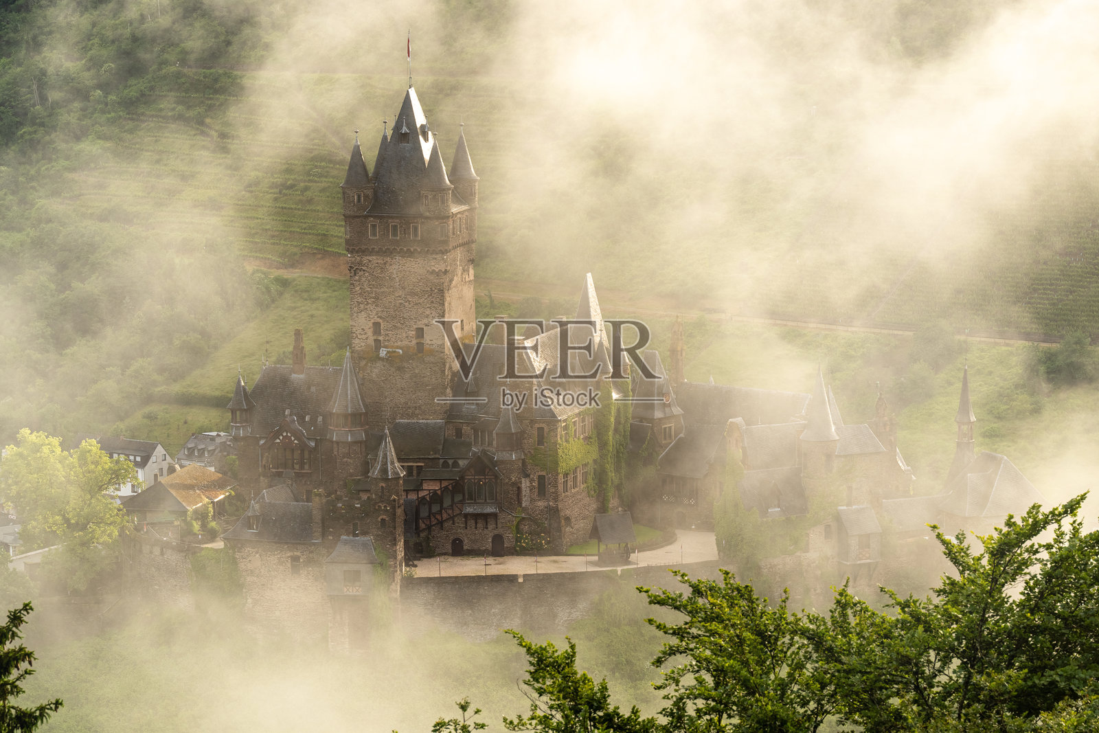 科赫姆，摩泽尔，德国照片摄影图片