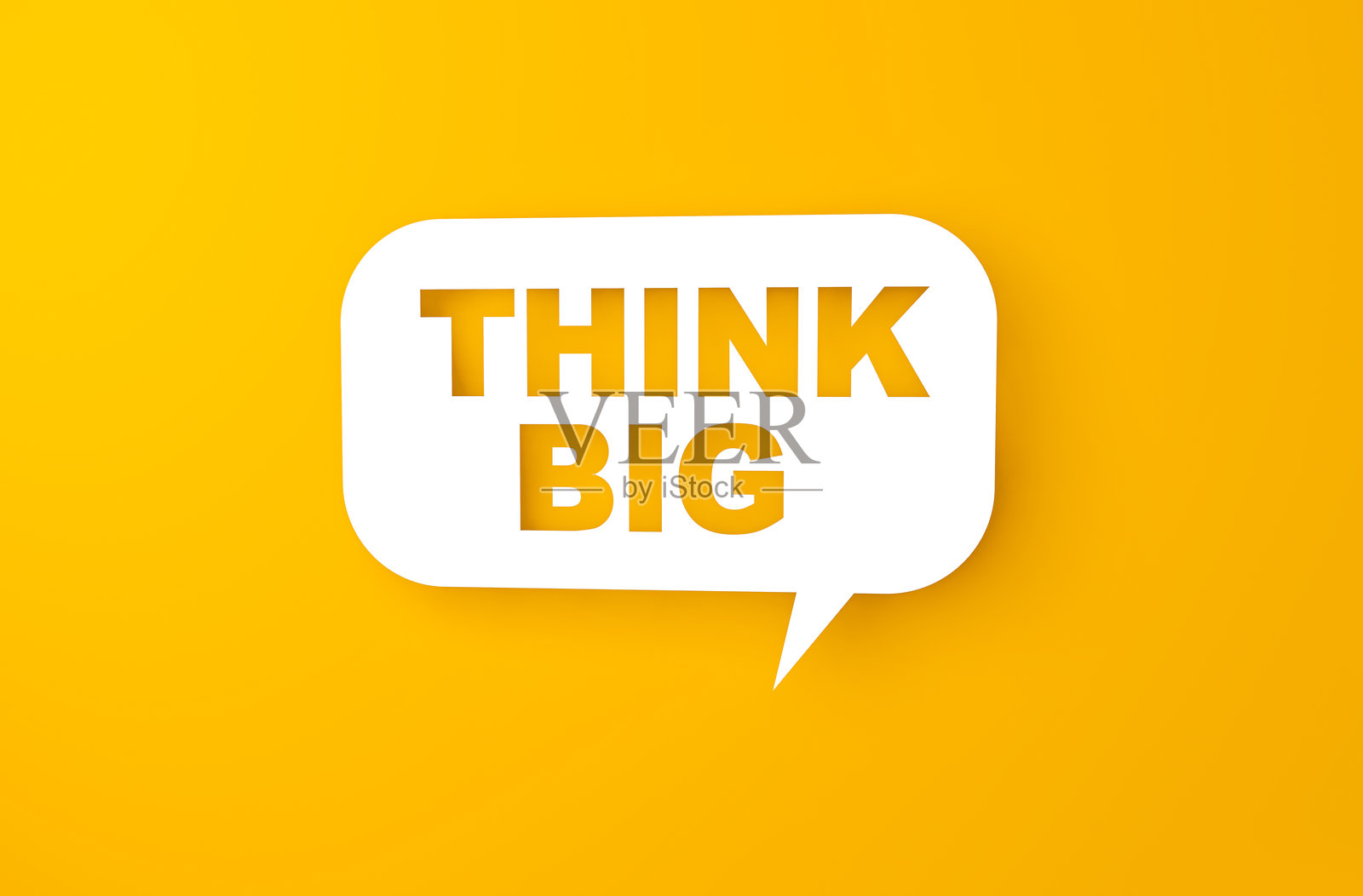 橙色背景上的大思维气泡照片摄影图片