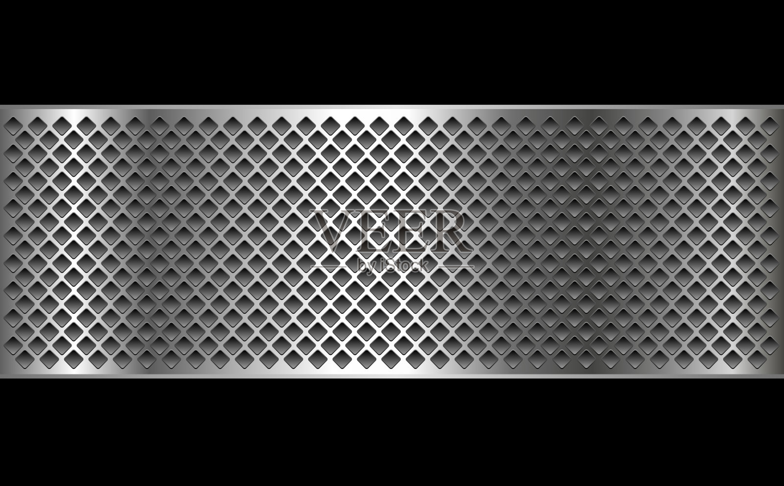 金属背景，闪亮的银色铬金属，带有半色调点图案，抛光银钢纹理壁纸。插画图片素材