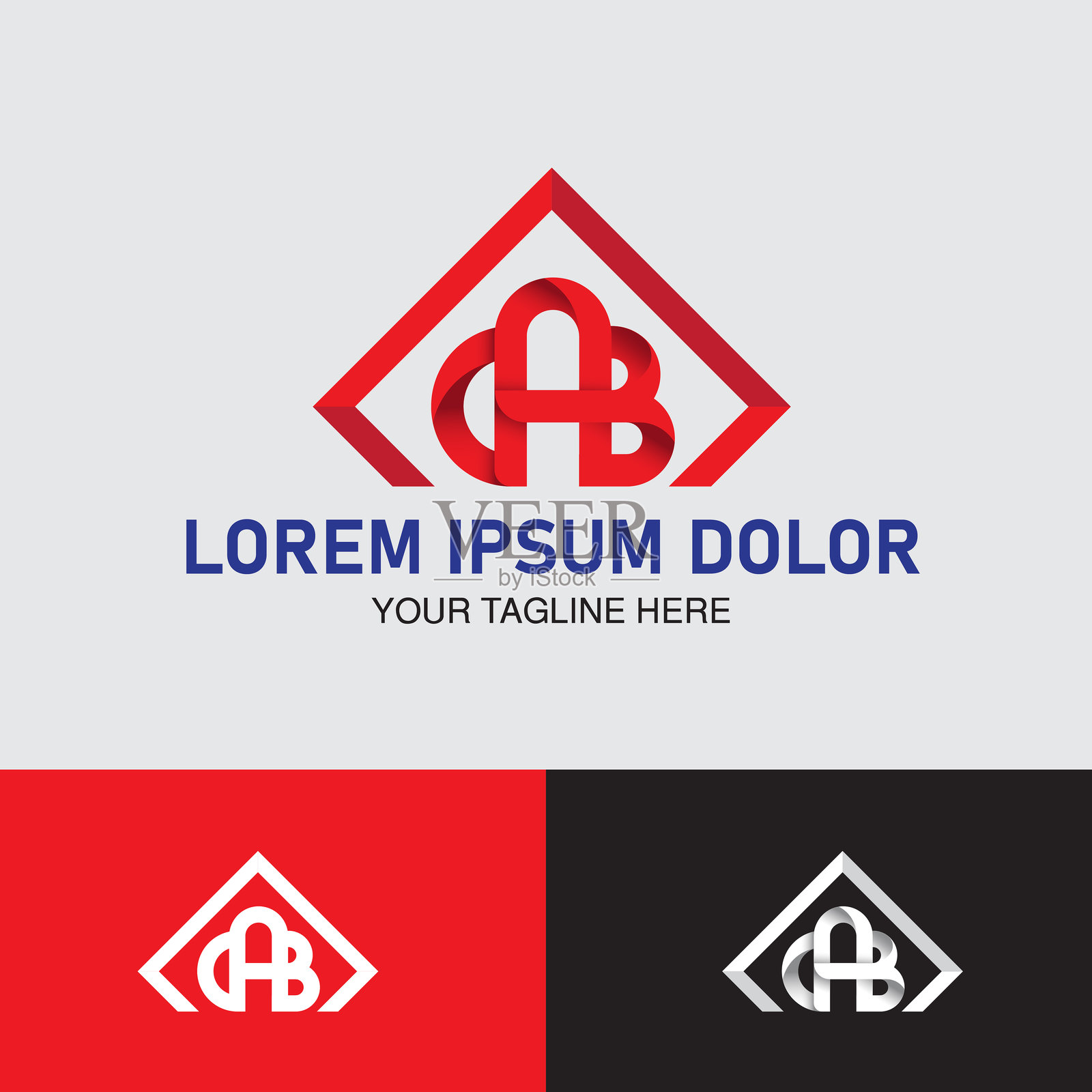 字母C、A、B的标志插画图片素材