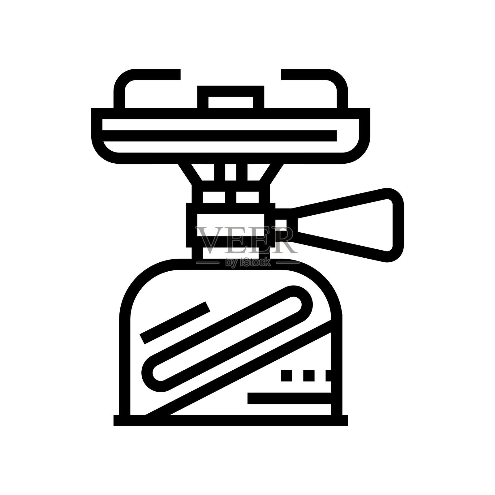 丙烷燃气炉灶线条图标插图插画图片素材