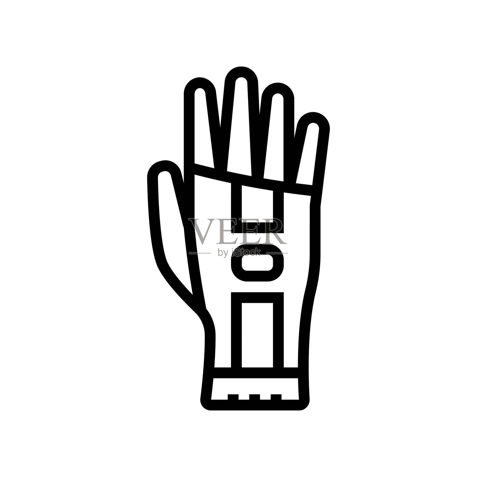 氯丁橡胶手套水上旅行旅游线条图标插图插画图片素材