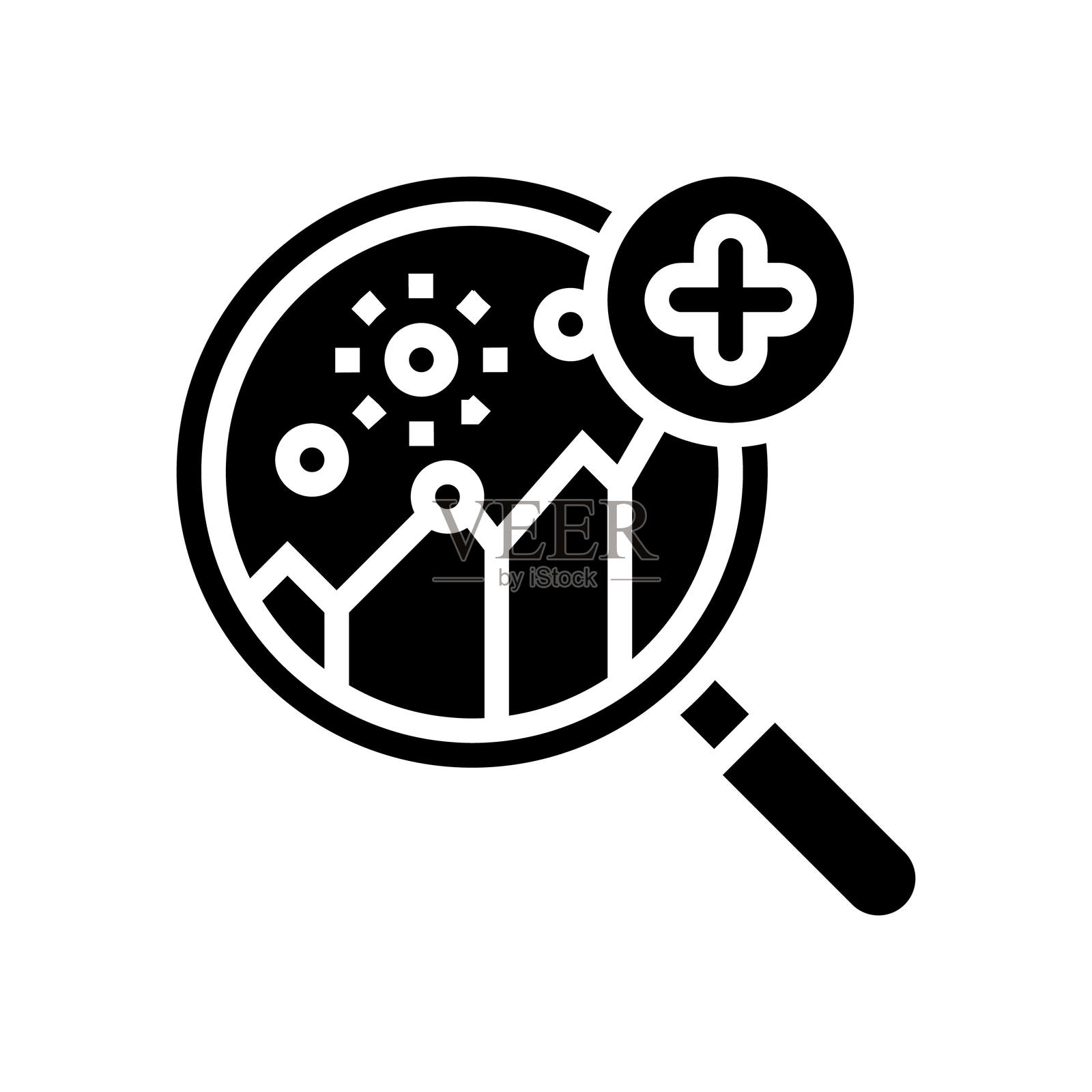 疾病预测算法医疗创新图标矢量插图插画图片素材