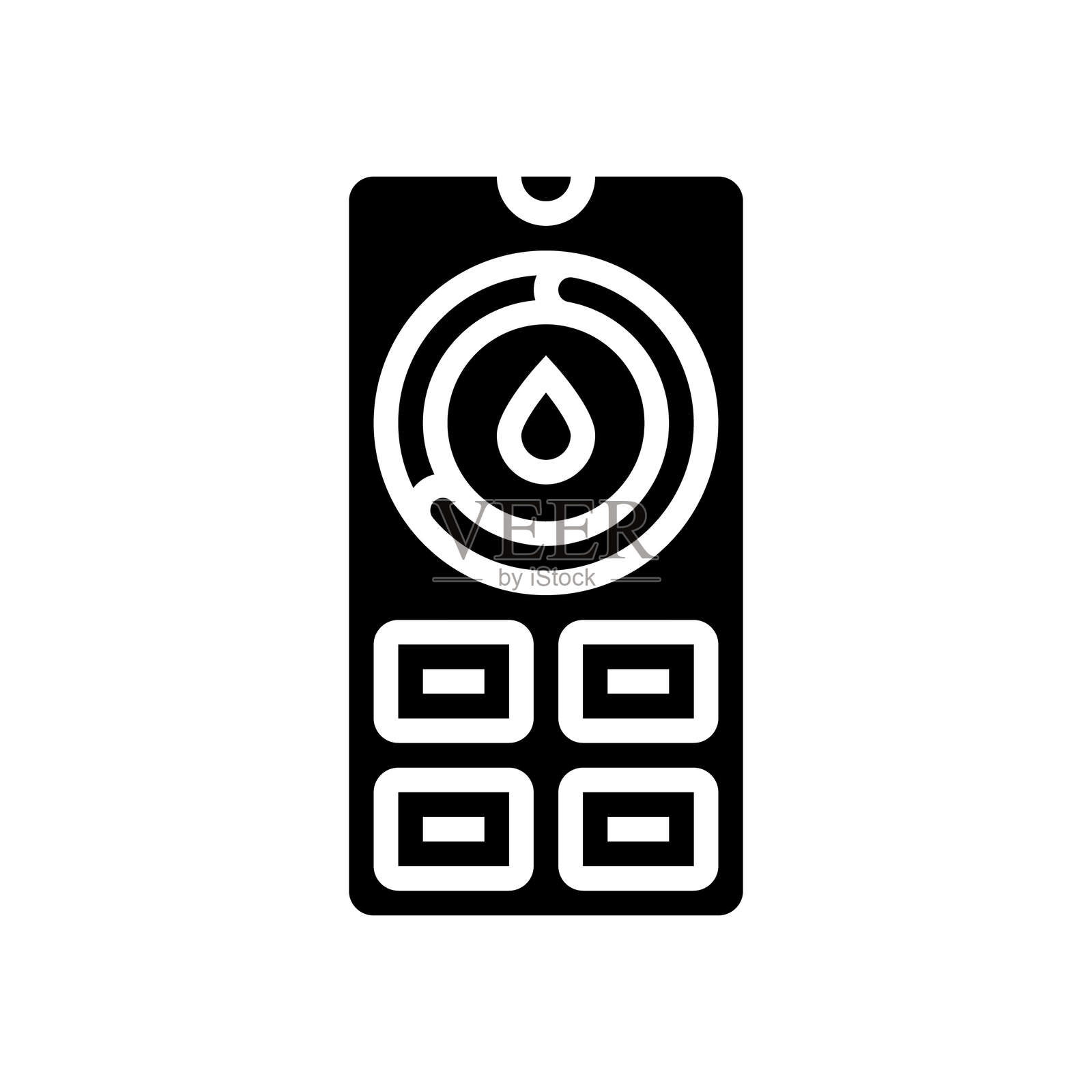 个性化健康的水分提醒应用图标矢量插图插画图片素材