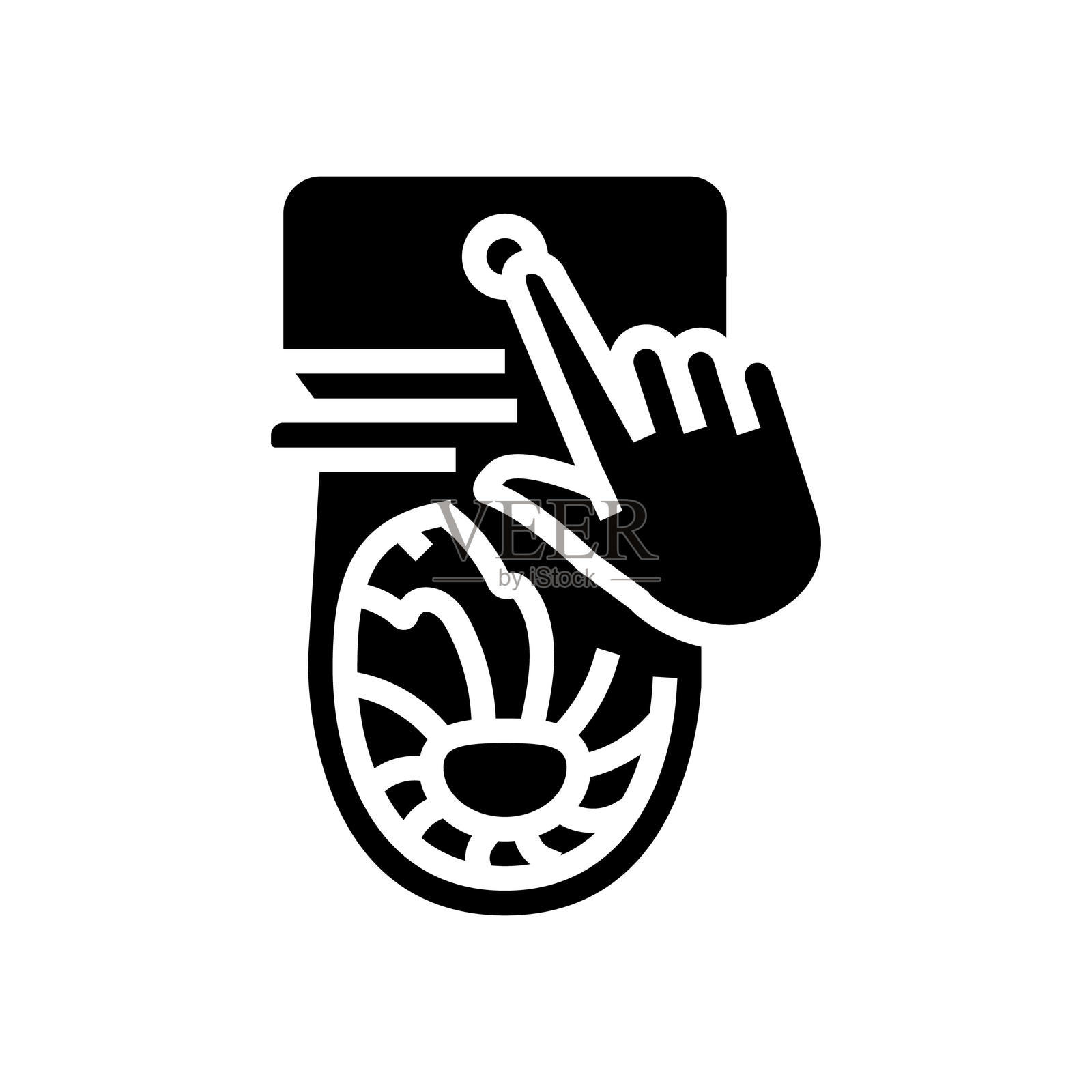 冲水马桶腹泻图标矢量插图插画图片素材