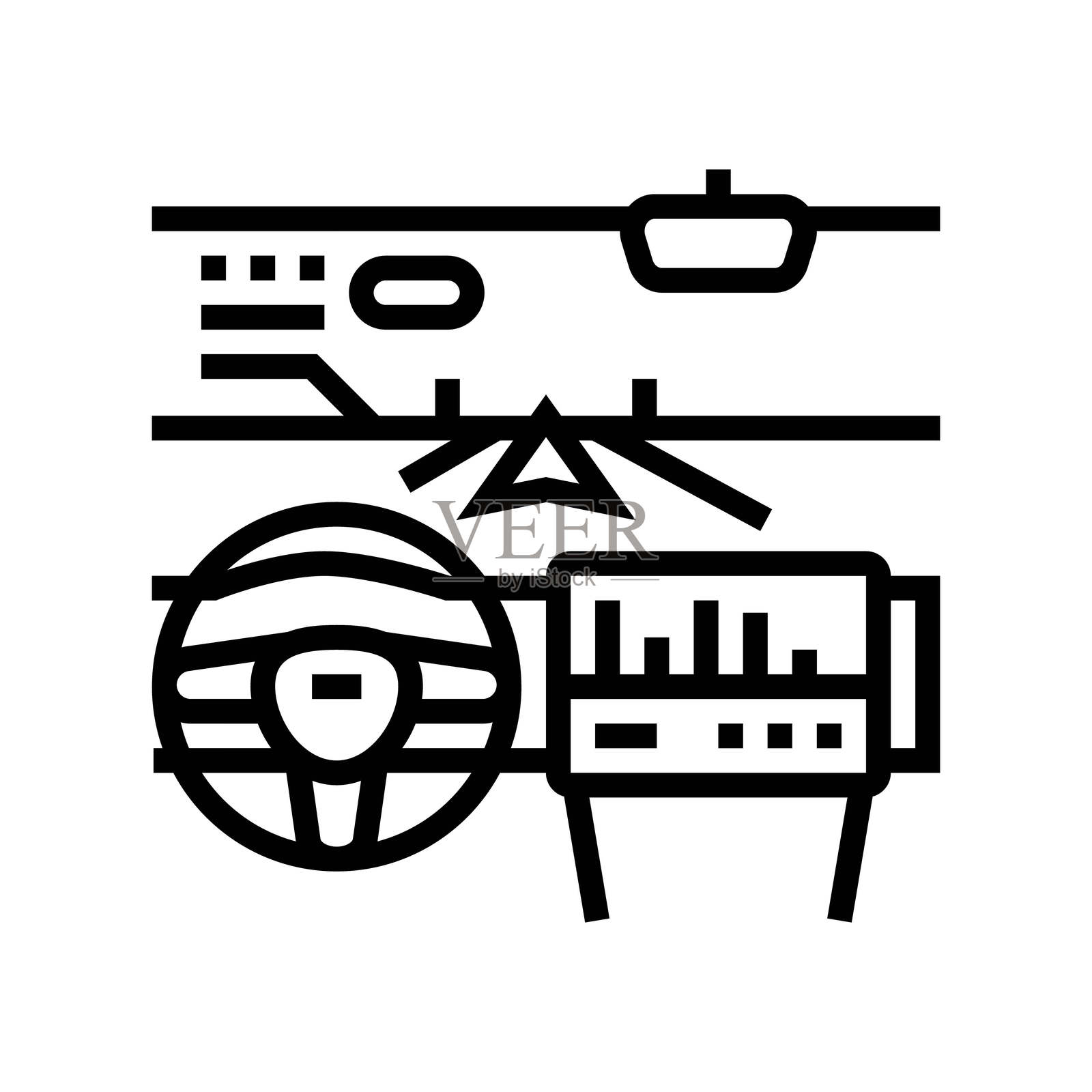 增强现实抬头显示线条图标矢量插图插画图片素材