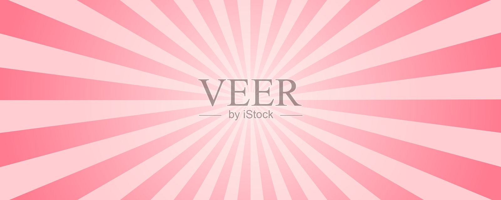 阳光射线图案在浅粉色背景上，卡通场景风格。插画图片素材