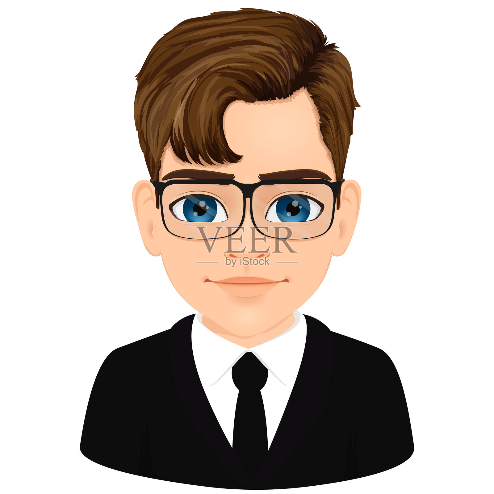 男孩肖像插画图片素材