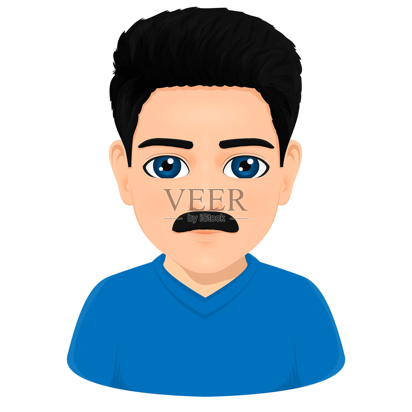 男性肖像插画图片素材