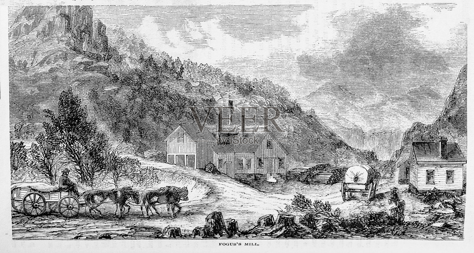 Fogus的磨坊插画图片素材