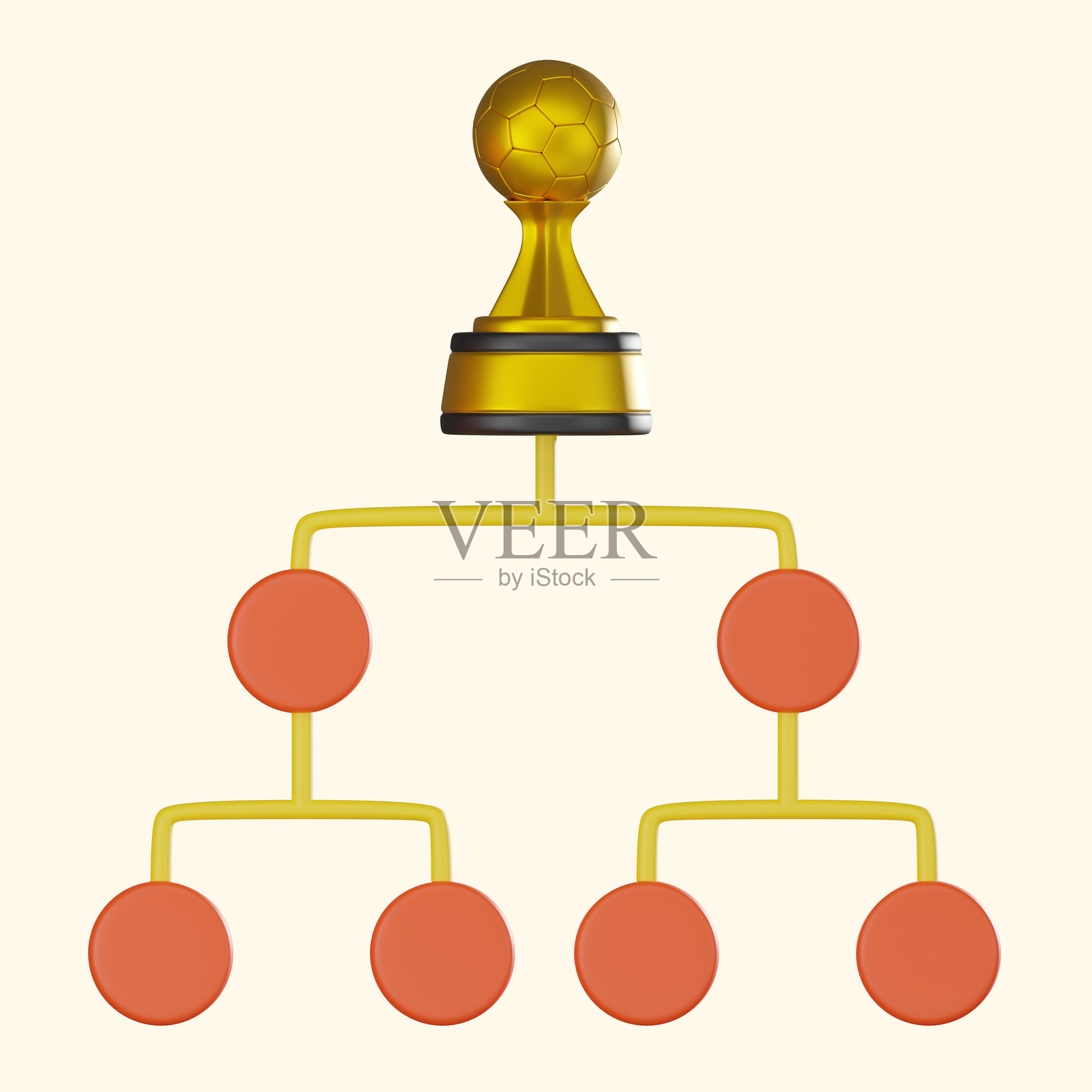 世界杯季后赛流程图的3D渲染图标插图照片摄影图片