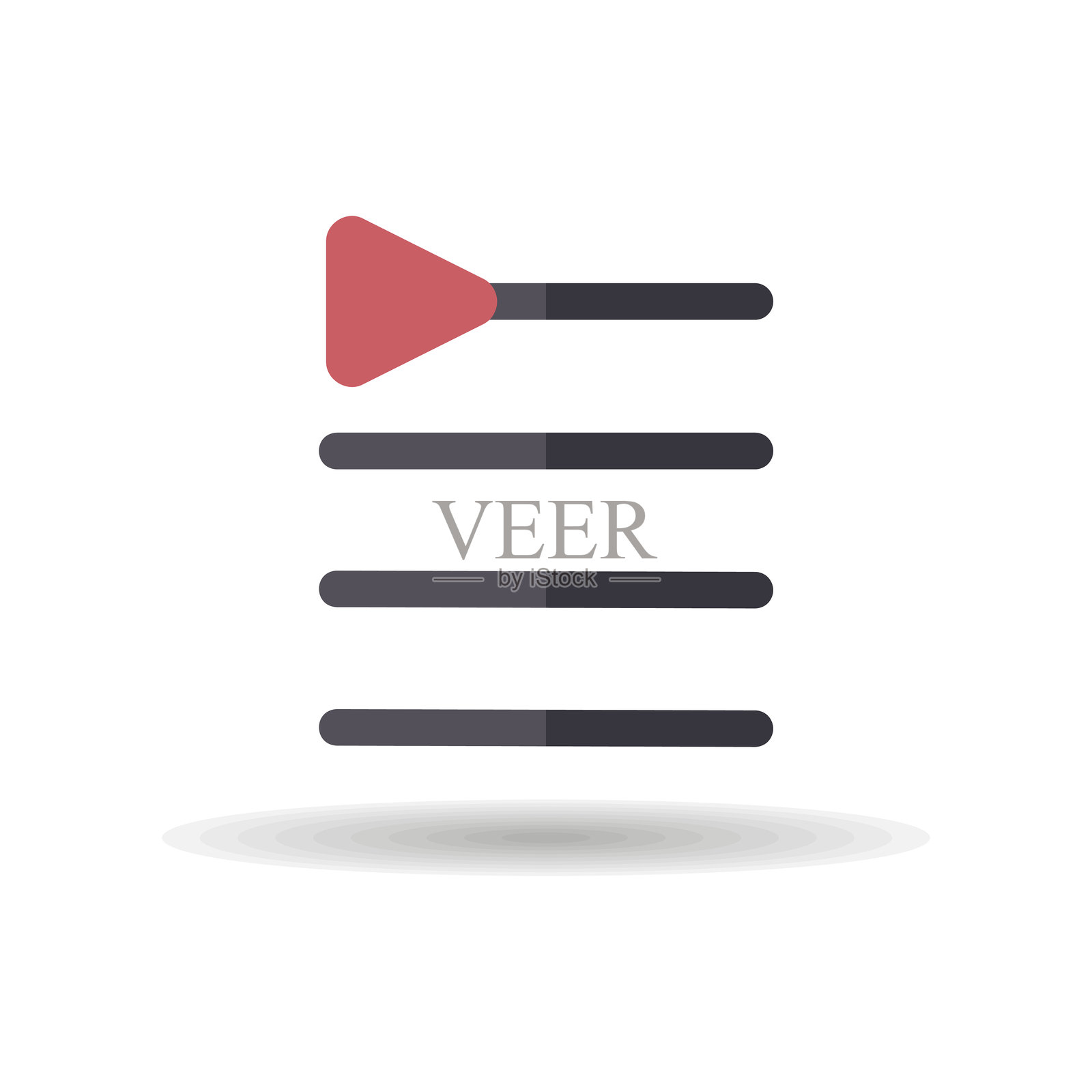 音乐播放列表矢量平面图标插画图片素材