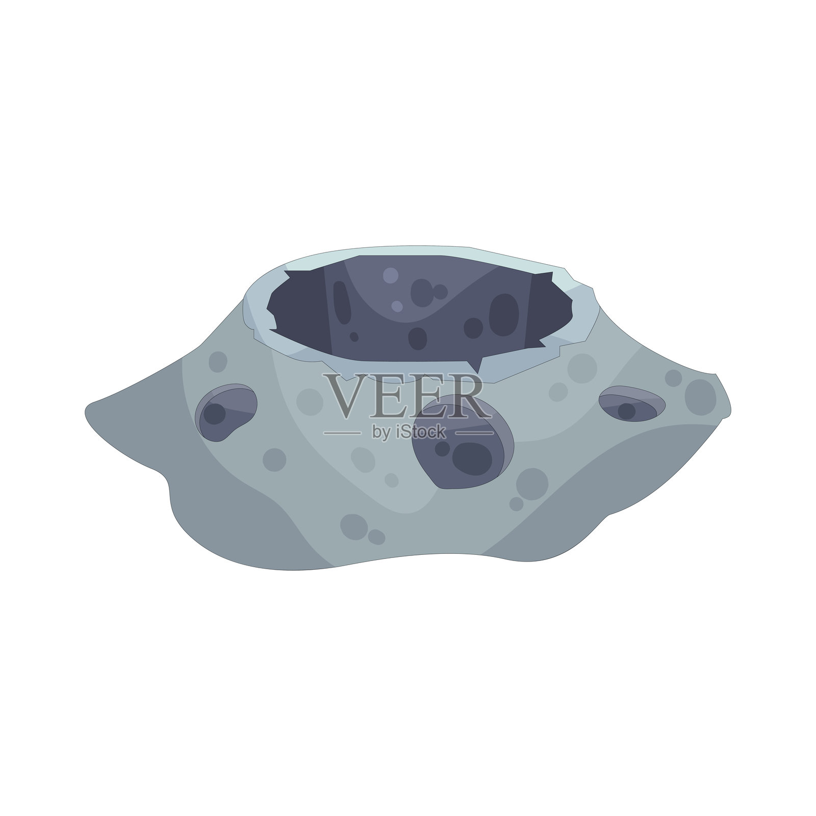 月球陨石坑插画图片素材