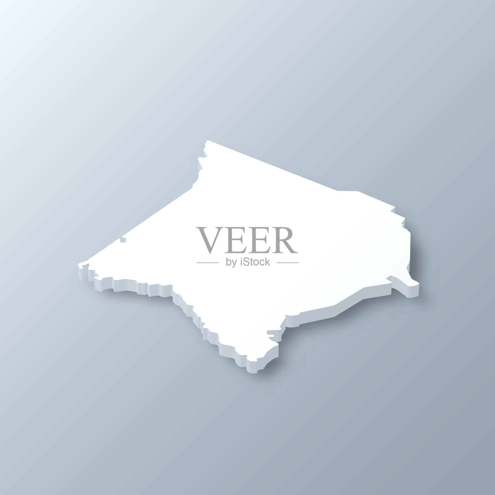 乔治亚州牛顿县。灰色背景上的3D地图插画图片素材