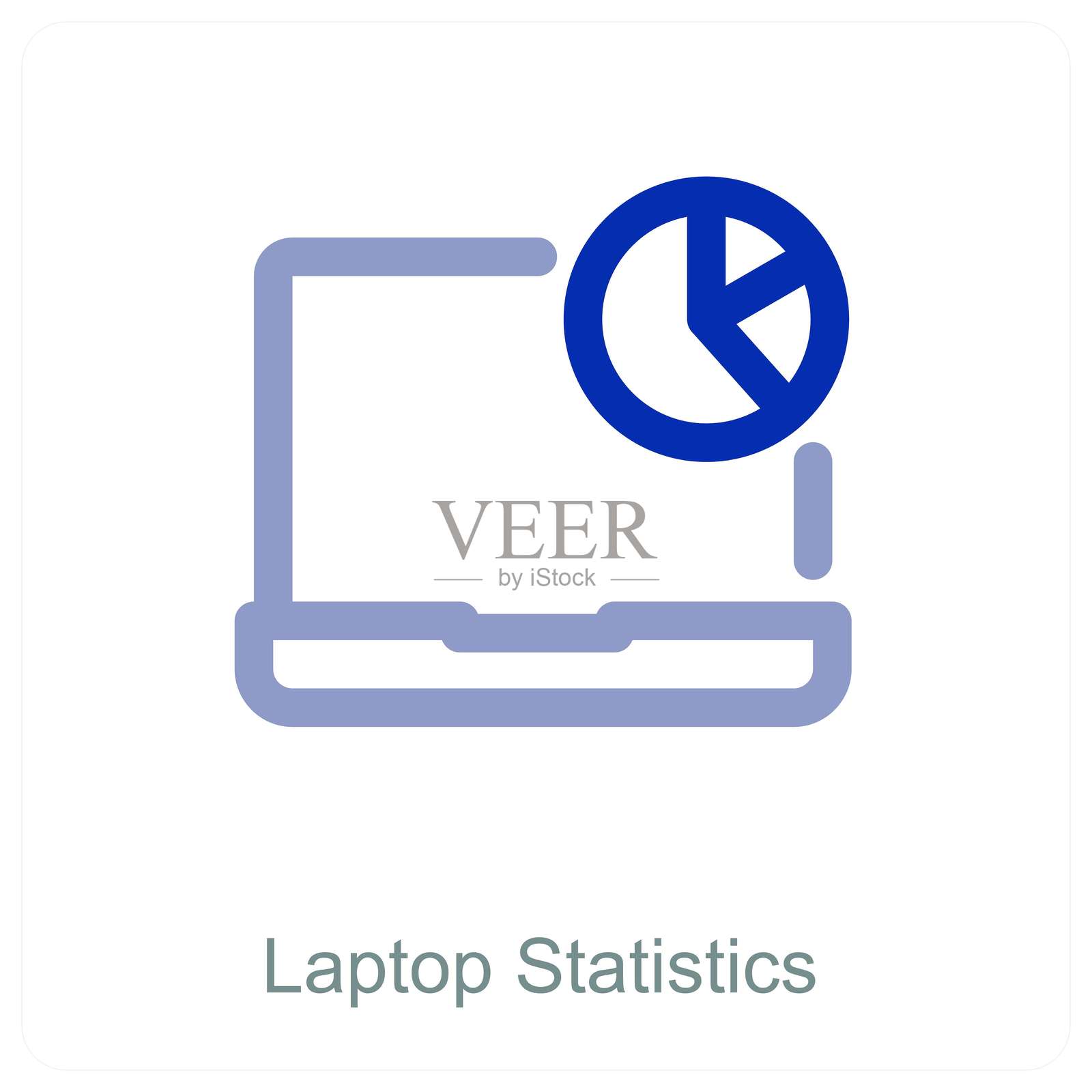 笔记本电脑统计数据插画图片素材