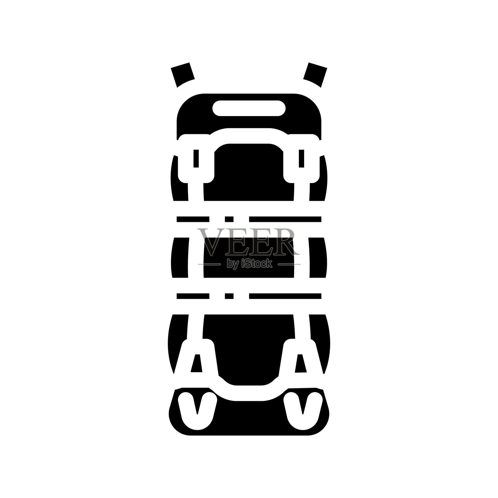 旅行徒步背包图标矢量插图插画图片素材