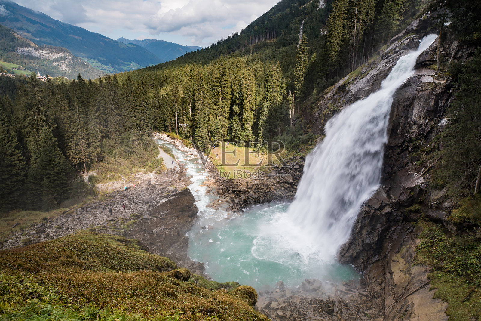 奥地利的克里姆尔瀑布照片摄影图片