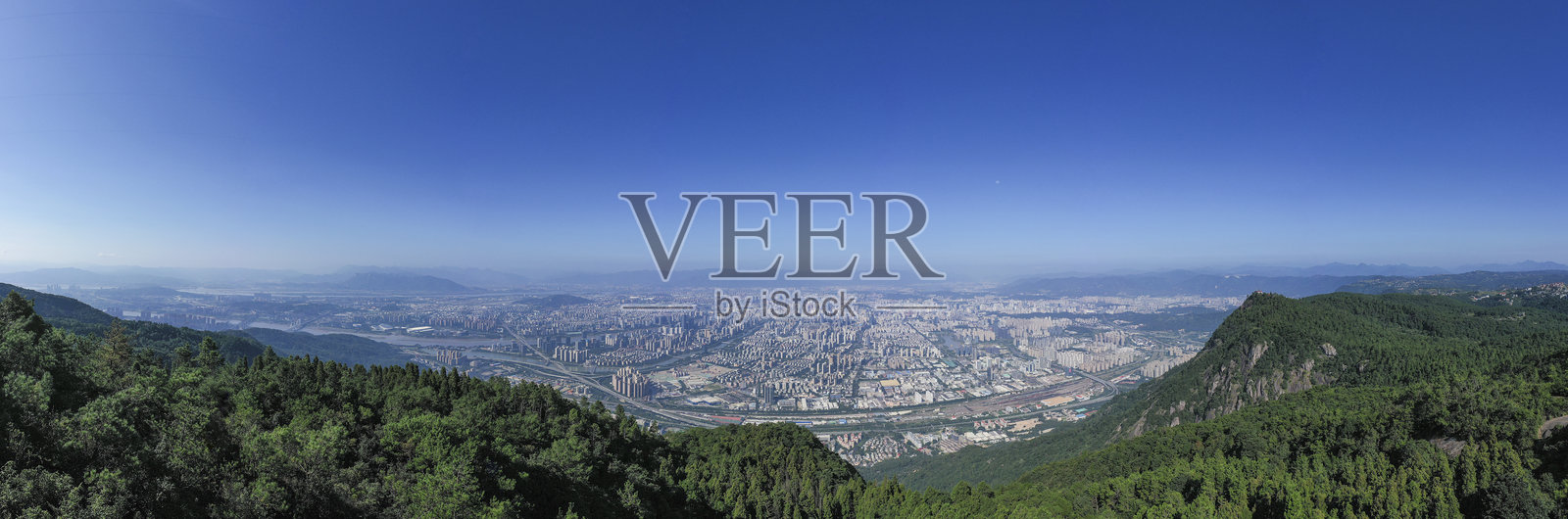 中国福建省福州的航拍全景视图照片摄影图片