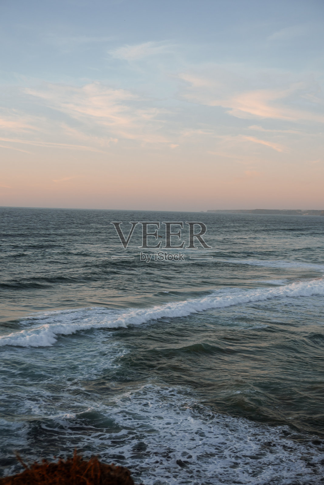 葡萄牙的海景日落照片摄影图片