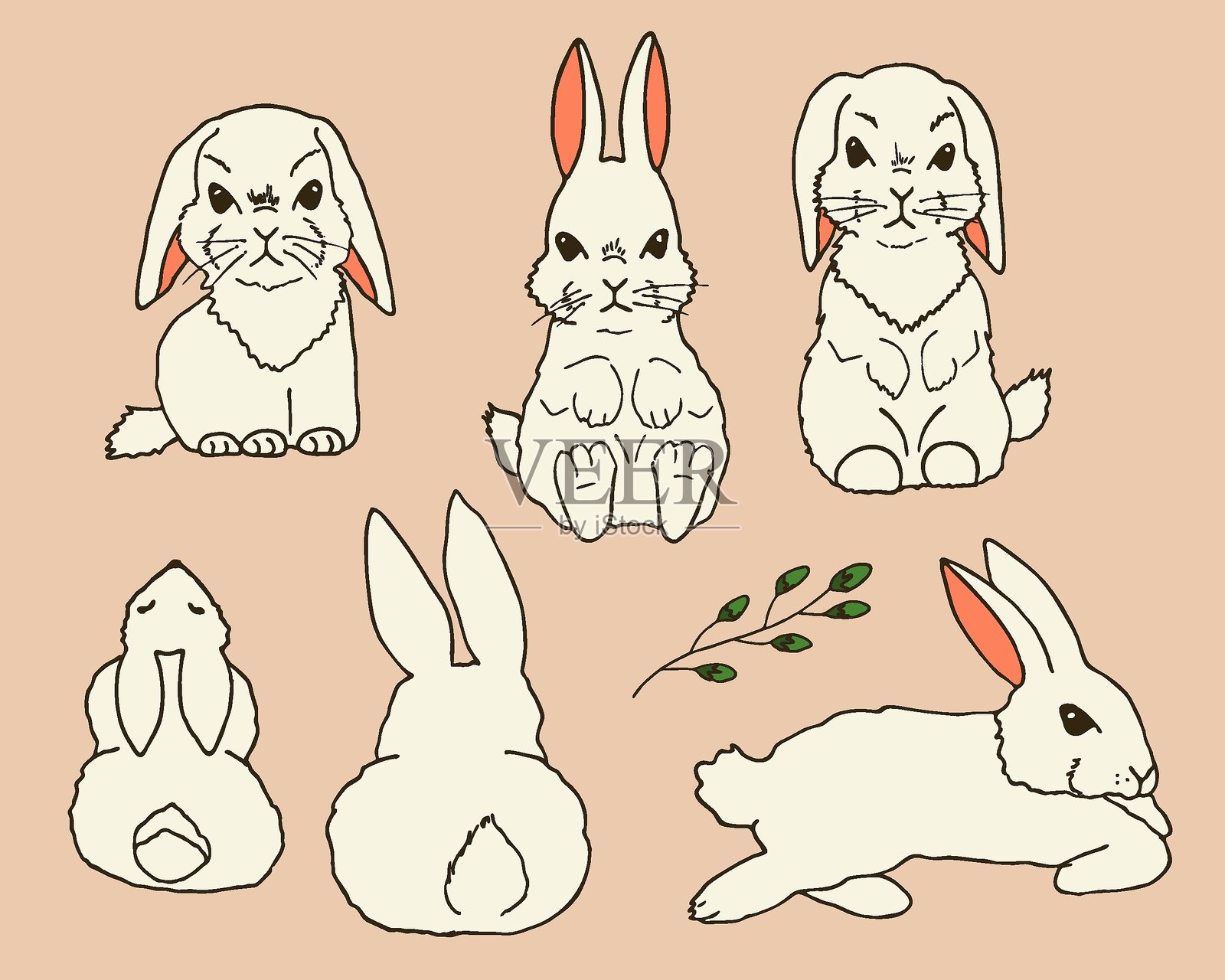 涂鸦复活节插画图片素材