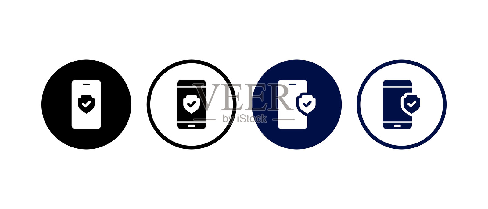 智能手机上的付款批准图标插画图片素材