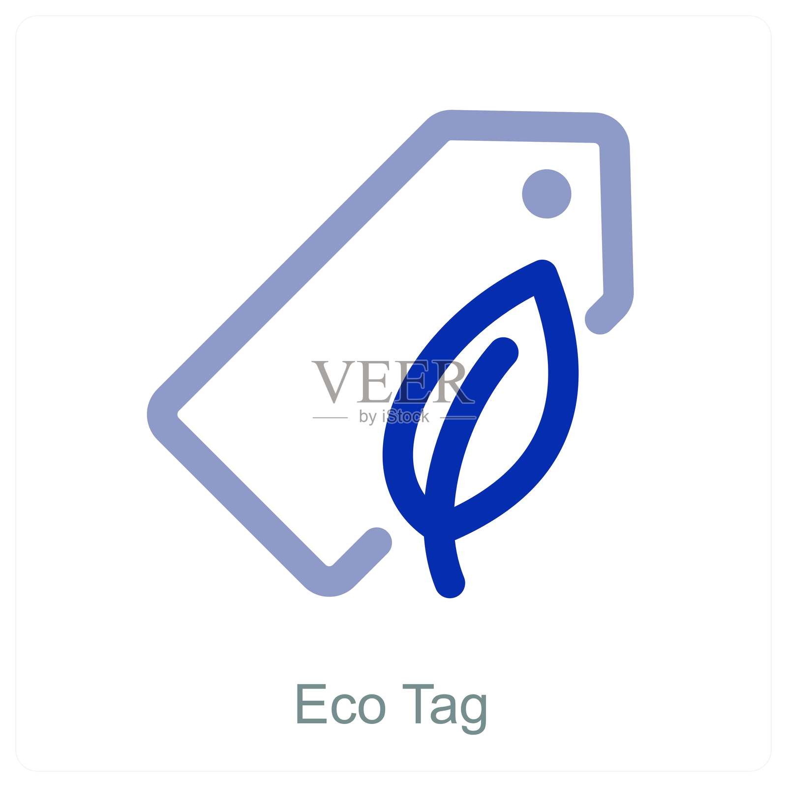 生态标签插画图片素材