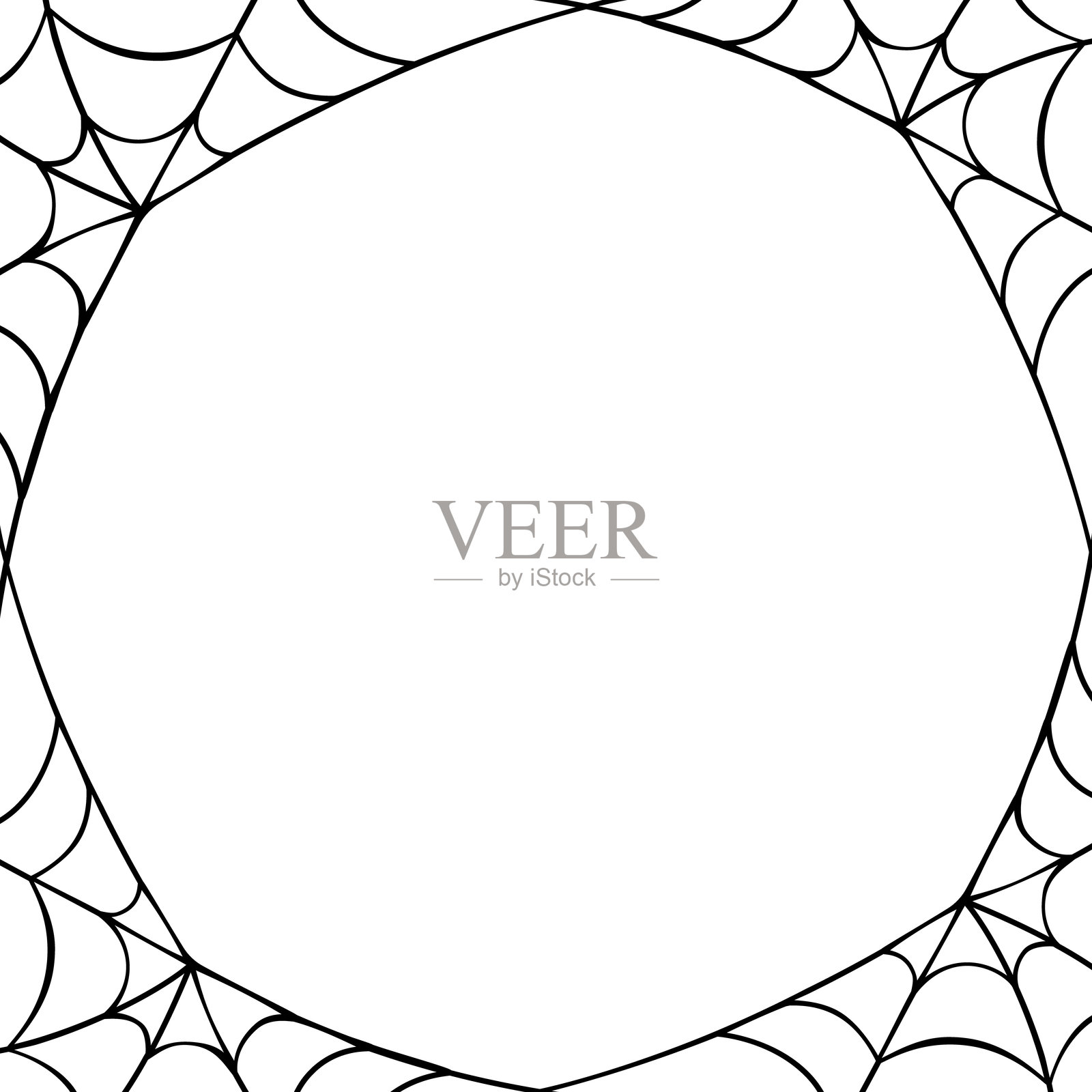 蜘蛛网边框插画图片素材