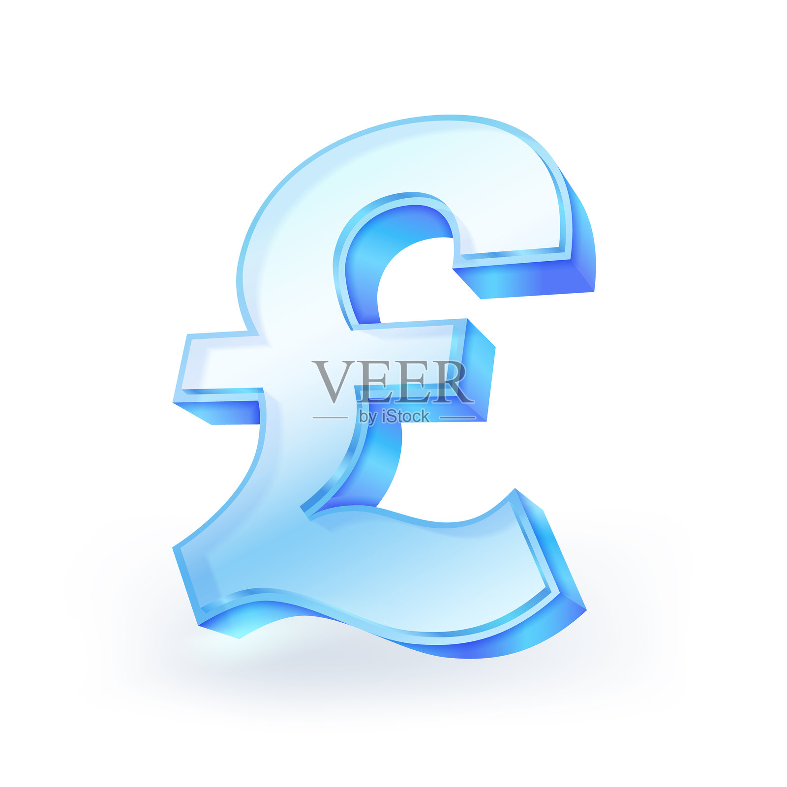 3D 英镑图标插画图片素材