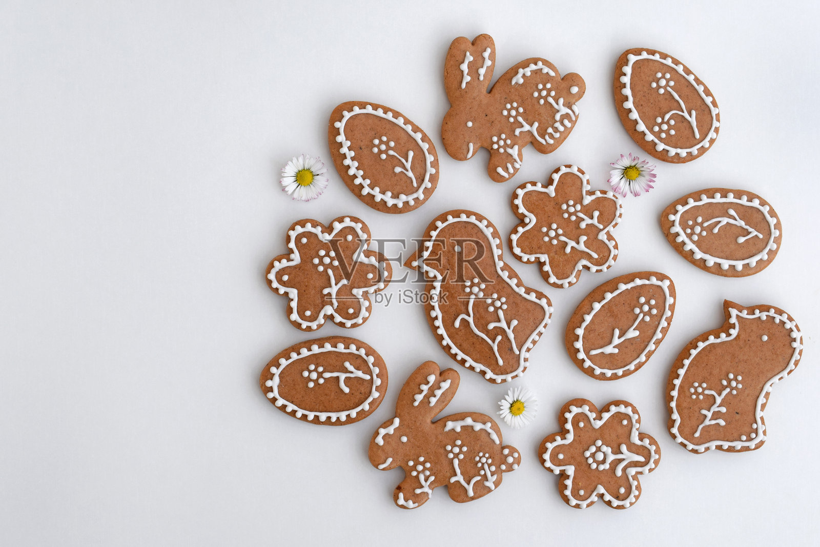 复活节姜饼饼干照片摄影图片