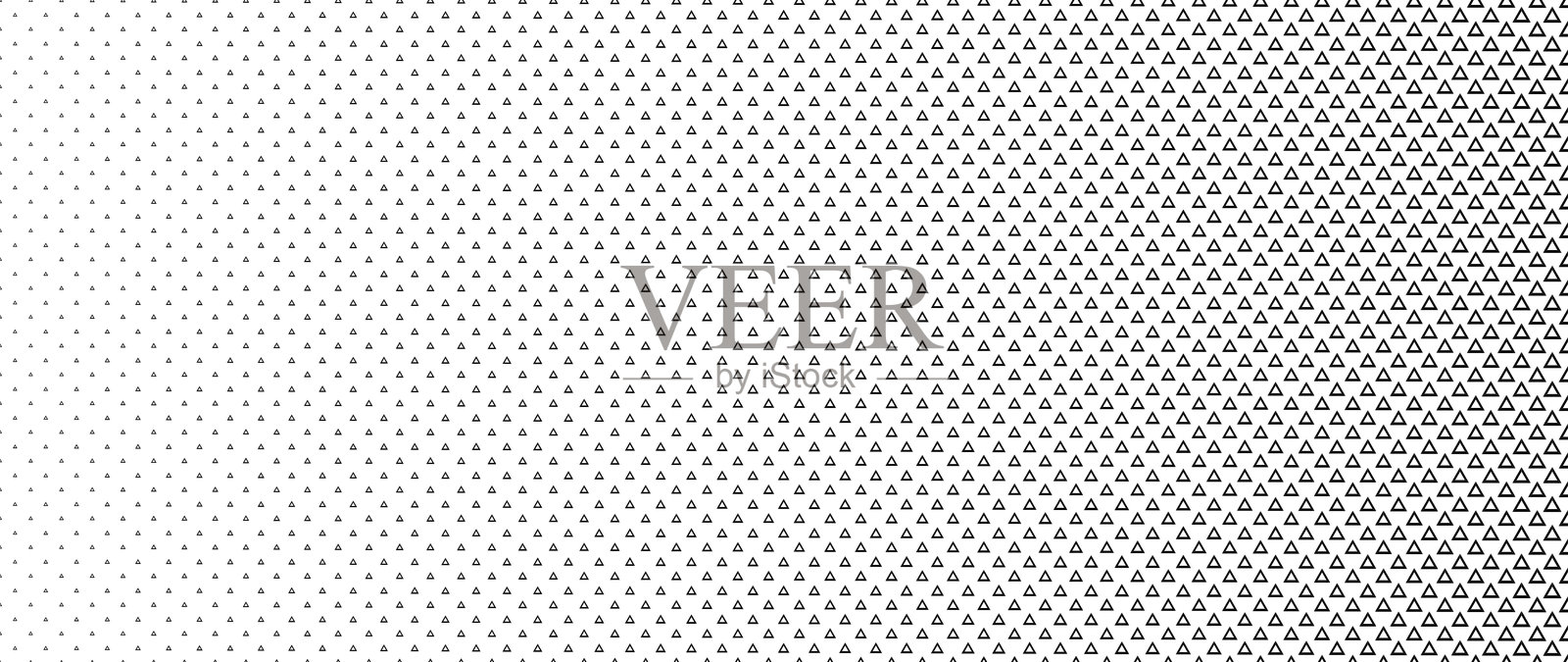 白色背景上的黑色三角形混合，用于图案和背景，抽象几何纹理集合设计。插画图片素材